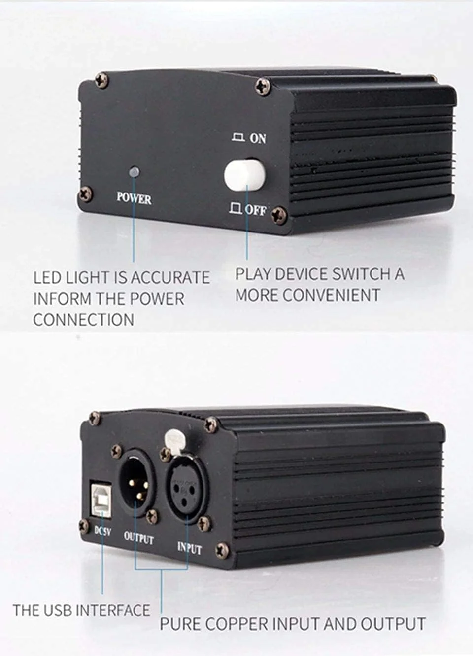 DEVICE OF URBAN INFOTECH 1-Channel 48V Phantom power supply with 5 feet USB Cable & XLR cable for Any condenser microphone Music Recording Equipment For Laptop and Pc & Mobile DEVICE OF URBAN INFOTECH 1-Channel 48V Phantom power supply with 5 feet USB Cable & XLR cable for Any condenser microphone Music Recording Equipment For Laptop and Pc & Mobile