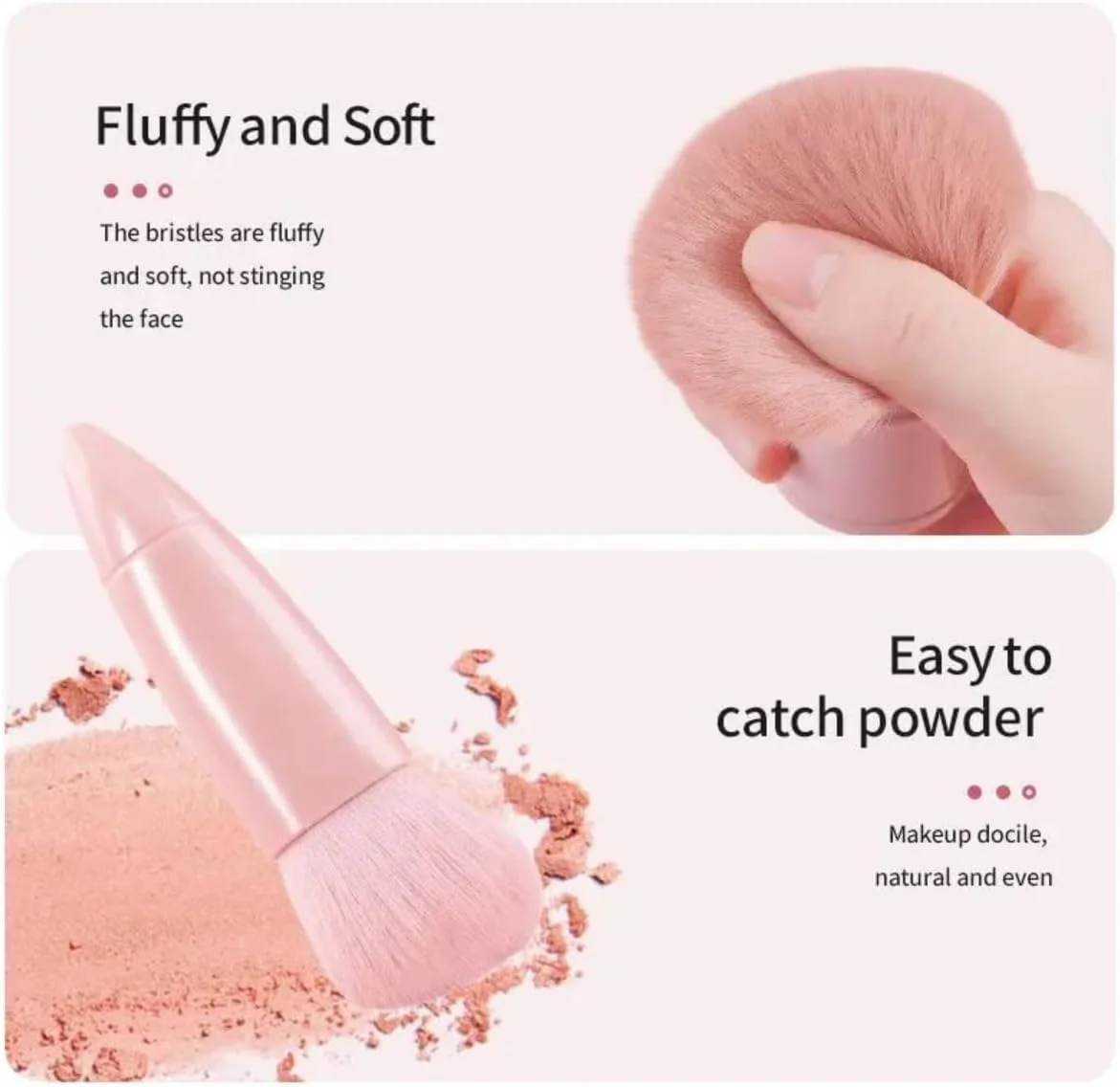 Makeup Brush Set, Professional Travel Small Makeup Brushes with Case Built-in Mirror, Portable Cosmetics Brushes for Face, Eyeshadow, Powder, Foundation, Blush, Eye Shadows Makeup Brushes Set