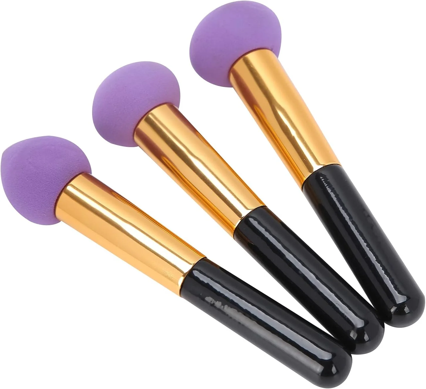 ست برس آرایشی، برس های با کاربری آسان برای سایه چشم و صورت (بنفش 3)