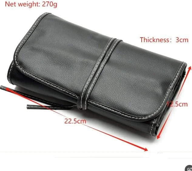 ست برس آرایشی، 24 تکه، دسته چوبی، کیفیت حرفه ای (بنفش)