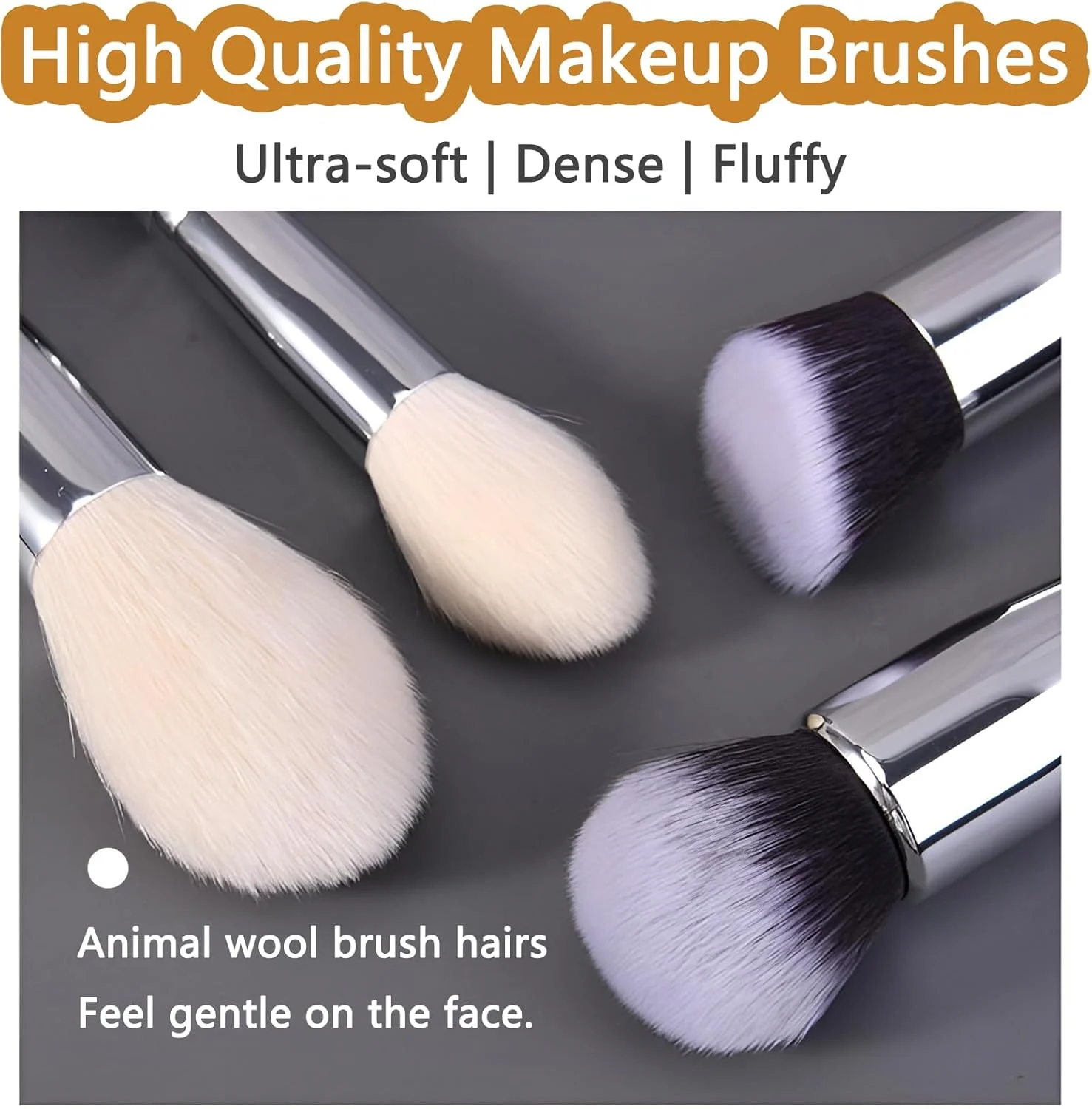 ست براش آرایشی، 15 تکه براش حرفه ای آرایش، موهای پشمی درجه یک، استفاده فوق العاده نرم و یکنواخت، ست برس فونداسیون، پودر، رژگونه، سایه چشم، ابرو، کانتور و لب به همراه کیف PU، مشکی