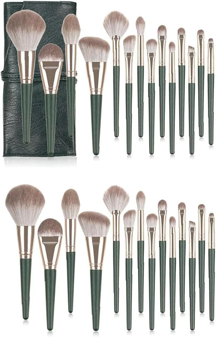 ست برس آرایشی صورت، رژگونه، سایه چشم، پودر، کیت ابزار آرایشی 14 عددی برای آرایش