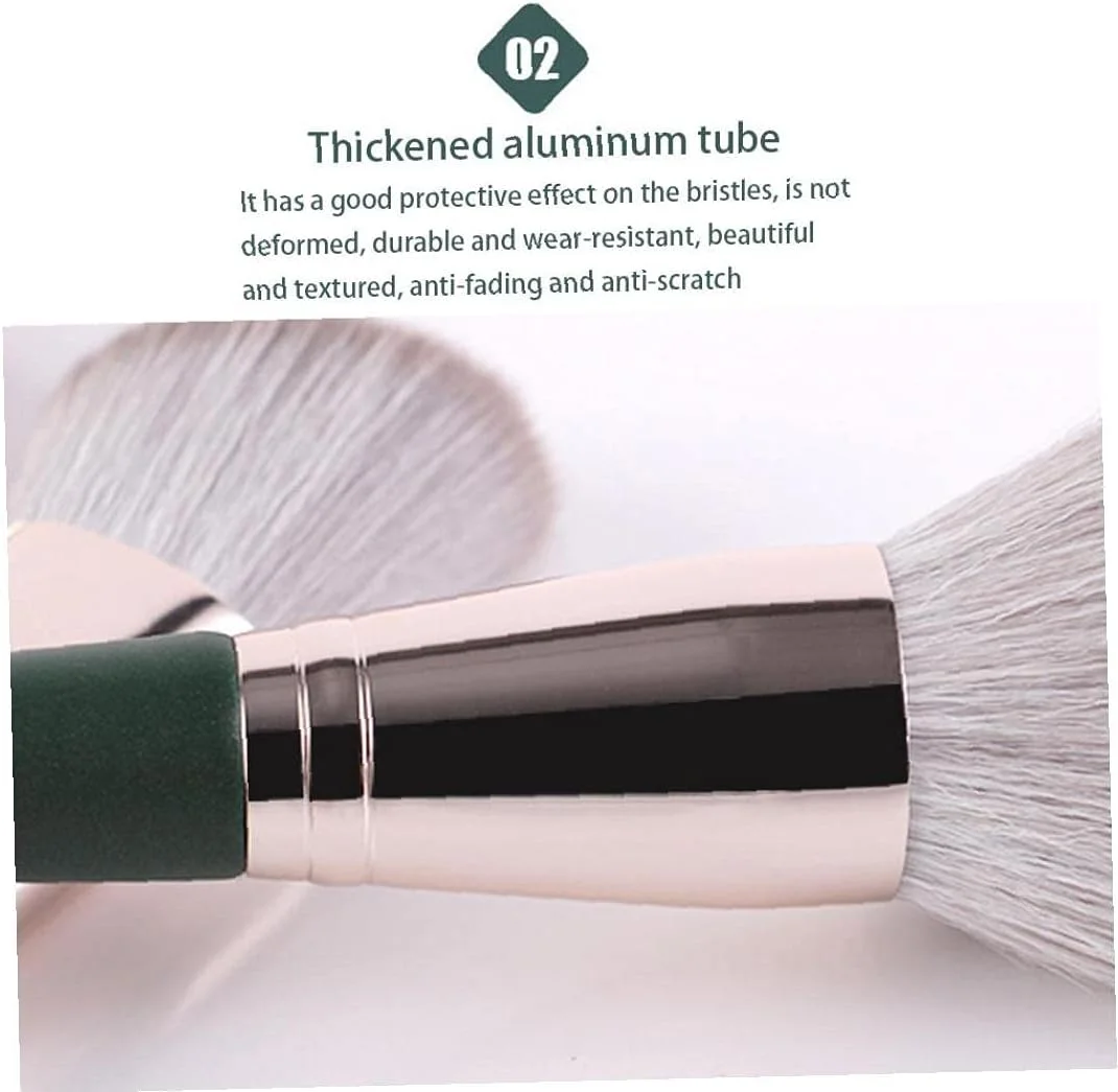 ست برس آرایشی صورت، رژگونه، سایه چشم، پودر، مجموعه ابزار آرایشی با کیف PU، 14 تکه برای آرایش