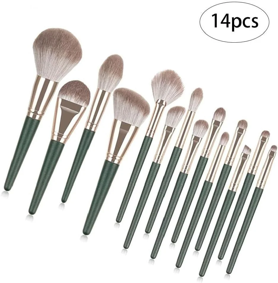 ست برس آرایشی صورت، رژگونه، سایه چشم، پودر، کیت ابزار آرایشی 14 عددی برای آرایش ست برس آرایشی صورت، رژگونه، سایه چشم، پودر، کیت ابزار آرایشی 14 عددی برای آرایش