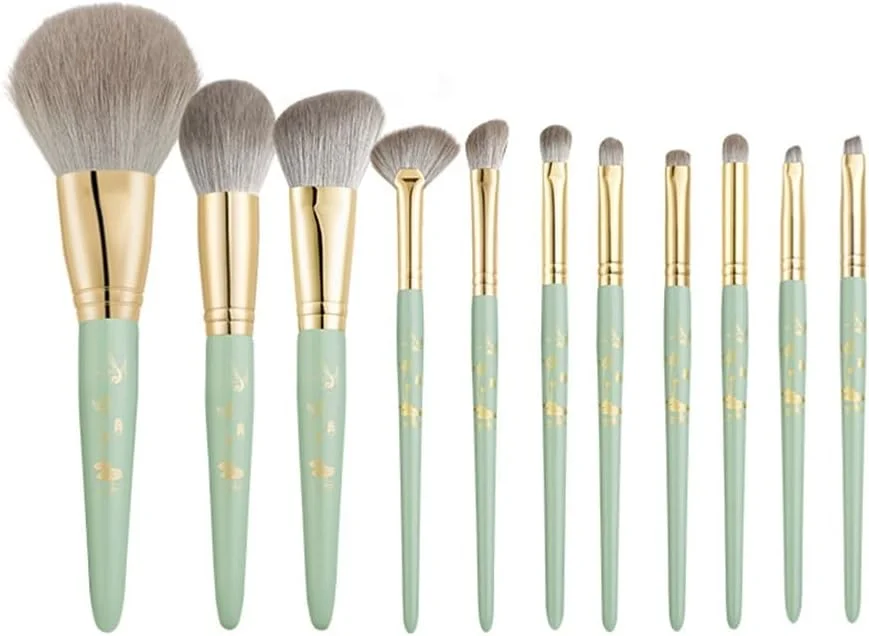 ست برس آرایشی مبتدی نرم 11 تکه قابل حمل دسته چوبی South Elm ابزار آرایشی (D) (Argento) ست برس آرایشی مبتدی نرم 11 تکه قابل حمل دسته چوبی South Elm ابزار آرایشی (D) (Argento)