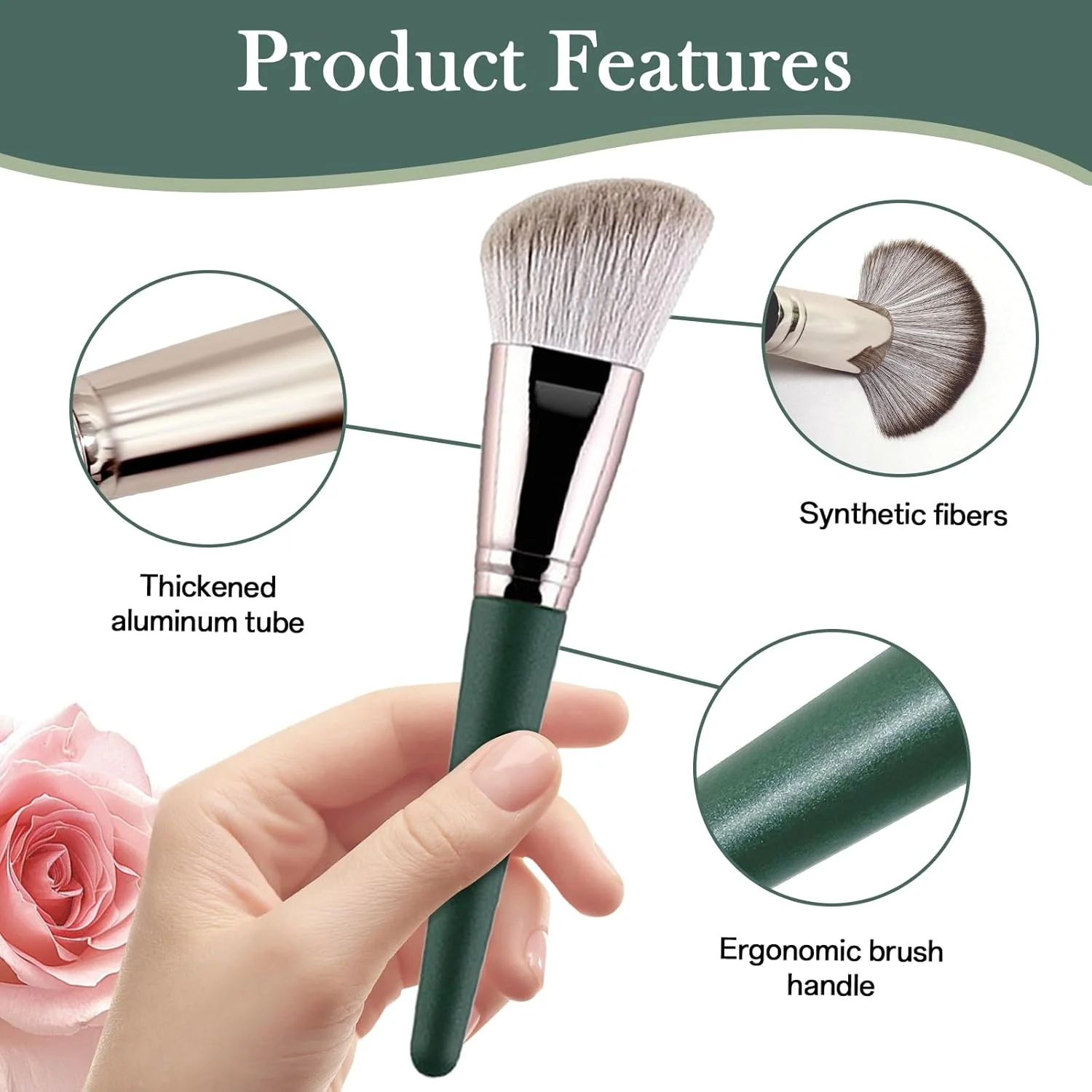 ست برس آرایشی 14 تکه با کیف نگهداری - برس های هایپوآلرژیک با الیاف مصنوعی برای کرم پودر/رژگونه/سایه چشم مناسب پوست های حساس، سازمان دهنده ضد گرد و غبار مناسب مسافرت ست برس آرایشی 14 تکه با کیف نگهداری - برس های هایپوآلرژیک با الیاف مصنوعی برای کرم پودر/رژگونه/سایه چشم مناسب پوست های حساس، سازمان دهنده ضد گرد و غبار مناسب مسافرت