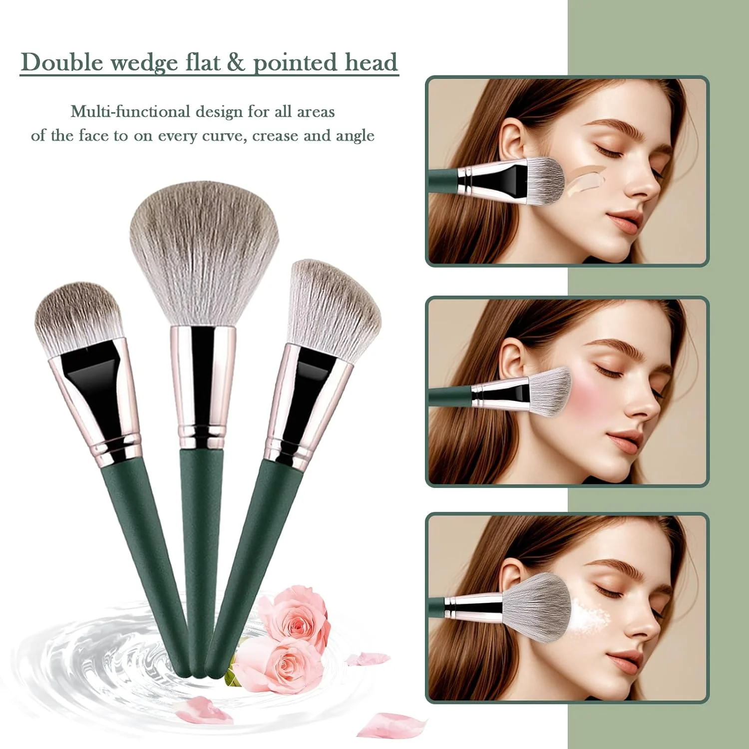 ست برس آرایشی 14 تکه با کیف نگهداری - برس های هایپوآلرژیک با الیاف مصنوعی برای کرم پودر/رژگونه/سایه چشم مناسب پوست های حساس، سازمان دهنده ضد گرد و غبار مناسب مسافرت ست برس آرایشی 14 تکه با کیف نگهداری - برس های هایپوآلرژیک با الیاف مصنوعی برای کرم پودر/رژگونه/سایه چشم مناسب پوست های حساس، سازمان دهنده ضد گرد و غبار مناسب مسافرت