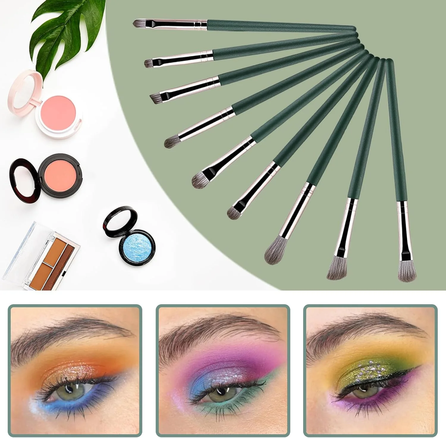 ست برس آرایشی 14 تکه با کیف نگهداری - برس های هایپوآلرژیک با الیاف مصنوعی برای کرم پودر/رژگونه/سایه چشم مناسب پوست های حساس، سازمان دهنده ضد گرد و غبار مناسب مسافرت ست برس آرایشی 14 تکه با کیف نگهداری - برس های هایپوآلرژیک با الیاف مصنوعی برای کرم پودر/رژگونه/سایه چشم مناسب پوست های حساس، سازمان دهنده ضد گرد و غبار مناسب مسافرت