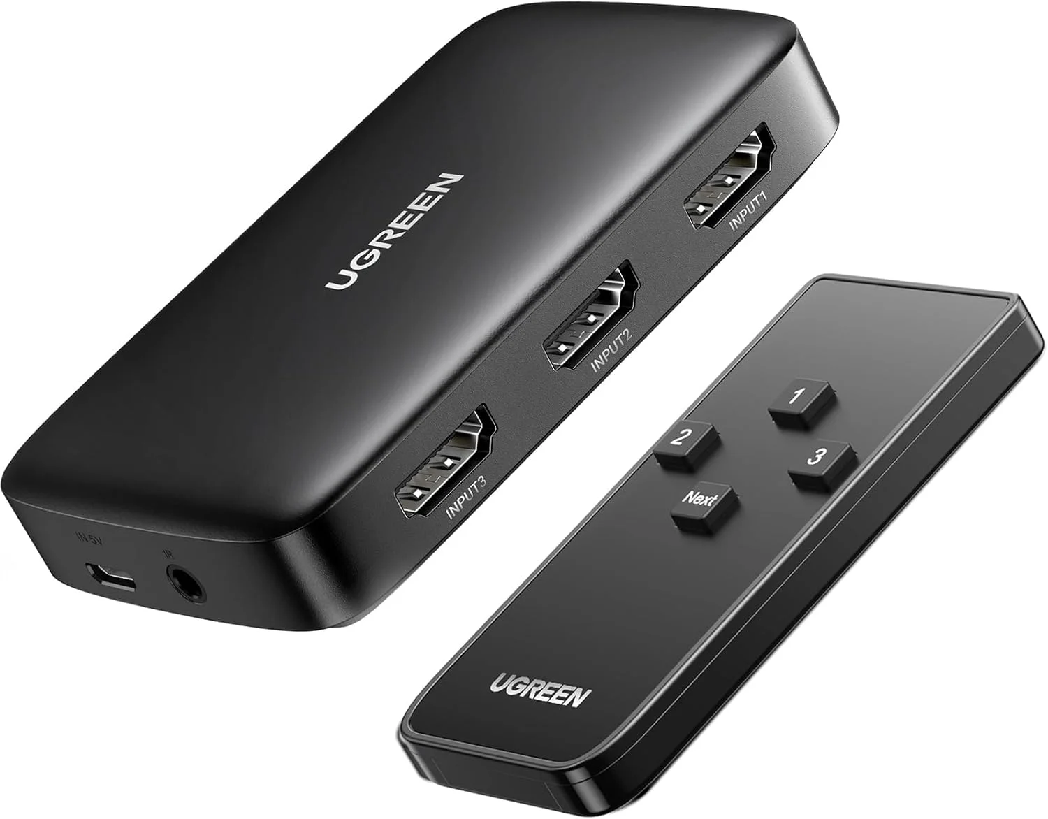 سوییچ HDMI یوگرین 4K 30Hz، سوئیچر 3 ورودی 1 خروجی، اسپلیتر HDMI با قابلیت سوییچ آسان، پشتیبانی از 4K، HDR، 3D، HDCP سازگار با تی وی باکس، PS5، PS4، لپ تاپ، کامپیوتر، پروژکتور HDTV، مانیتور و غیره