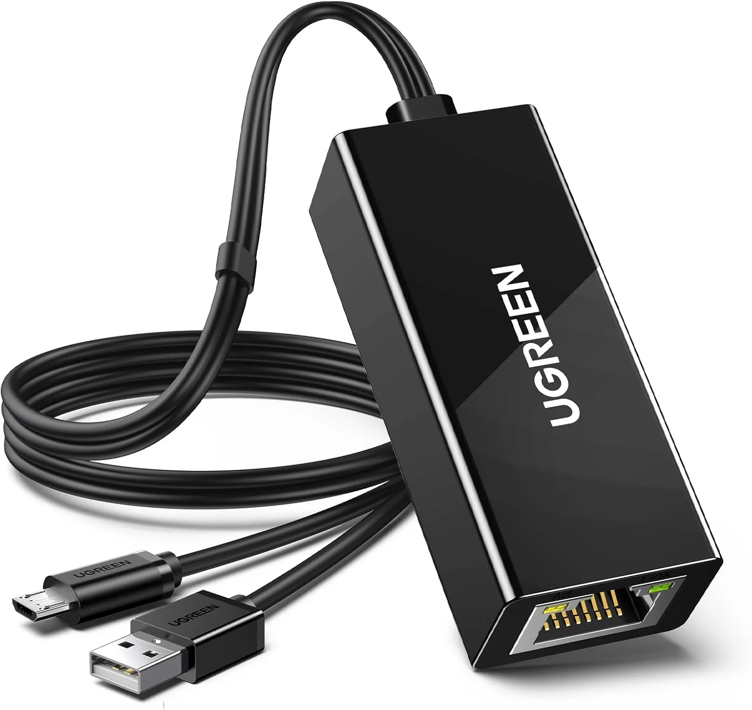 آداپتور اترنت میکرو USB یوگرین، آداپتور اترنت با کابل 1 متری و سیم برق، سازگار با فایر تی وی استیک Basic/2nd/4k/Lite، کروم کست 1/2/3/Ultra/Audio، فایر تی وی 3rd، اتصال آسان، 10/100 مگابیت بر ثانیه آداپتور اترنت میکرو USB یوگرین، آداپتور اترنت با کابل 1 متری و سیم برق، سازگار با فایر تی وی استیک Basic/2nd/4k/Lite، کروم کست 1/2/3/Ultra/Audio، فایر تی وی 3rd، اتصال آسان، 10/100 مگابیت بر ثانیه