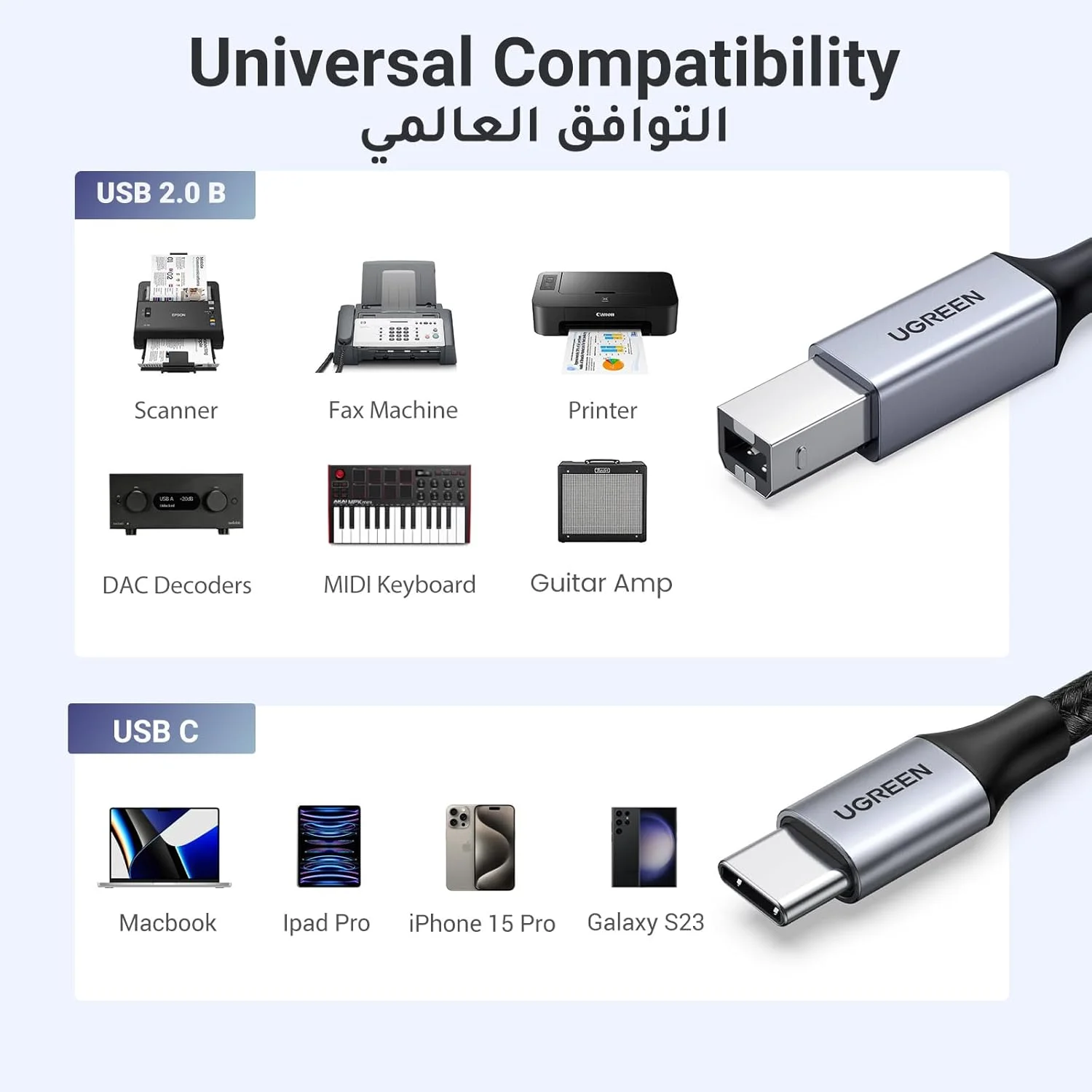 UGREEN USB C Printer Cable 1M USB C to B Cable,Canon,HP Printer Cord, Type B Wire Compatible with New MacBook,Dell XPS 15 13,HP Spectre X2,Google Chromebook Pixel,Microsoft Surface Pro UGREEN USB C Printer Cable 1M USB C to B Cable,Canon,HP Printer Cord, Type B Wire Compatible with New MacBook,Dell XPS 15 13,HP Spectre X2,Google Chromebook Pixel,Microsoft Surface Pro