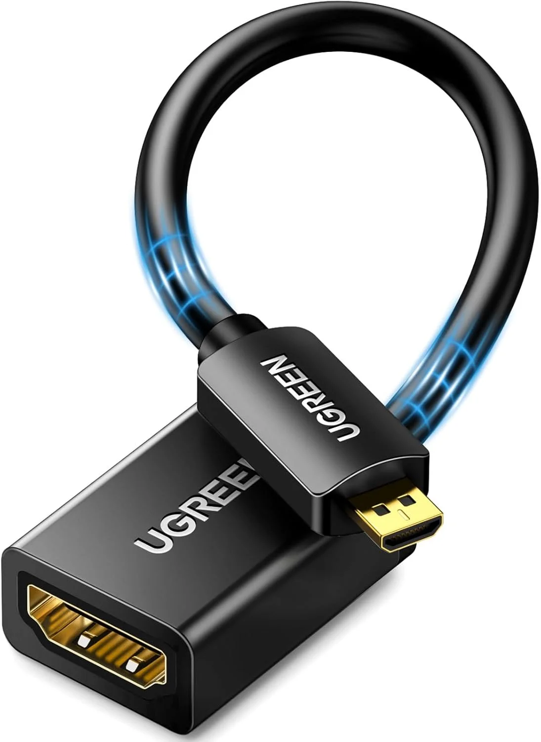 کابل میکرو HDMI به HDMI یوگرین، آداپتور میکرو HDMI نر به مادگی، پشتیبانی از 4K@60Hz، 3D، اترنت، بازگشت صدا، سازگار با GoPro Hero 6، GoPro Hero 5، تلفن های هوشمند، تبلت ها، دوربین ها و غیره، 7 اینچ کابل میکرو HDMI به HDMI یوگرین، آداپتور میکرو HDMI نر به مادگی، پشتیبانی از 4K@60Hz، 3D، اترنت، بازگشت صدا، سازگار با GoPro Hero 6، GoPro Hero 5، تلفن های هوشمند، تبلت ها، دوربین ها و غیره، 7 اینچ