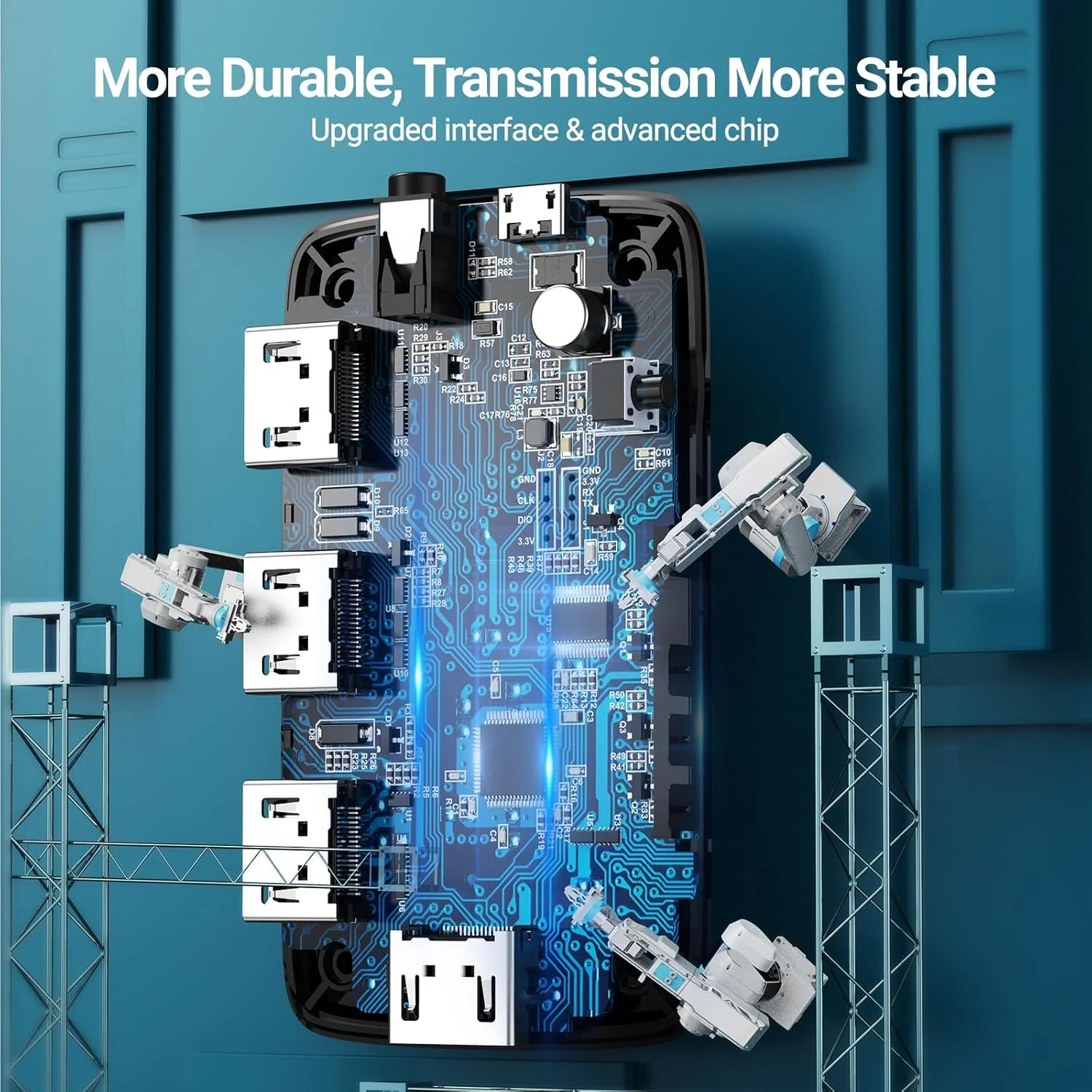 سوییچ HDMI یوگرین 4K 30Hz، سوئیچر 3 ورودی 1 خروجی، اسپلیتر HDMI با قابلیت سوییچ آسان، پشتیبانی از 4K، HDR، 3D، HDCP سازگار با تی وی باکس، PS5، PS4، لپ تاپ، کامپیوتر، پروژکتور HDTV، مانیتور و غیره سوییچ HDMI یوگرین 4K 30Hz، سوئیچر 3 ورودی 1 خروجی، اسپلیتر HDMI با قابلیت سوییچ آسان، پشتیبانی از 4K، HDR، 3D، HDCP سازگار با تی وی باکس، PS5، PS4، لپ تاپ، کامپیوتر، پروژکتور HDTV، مانیتور و غیره