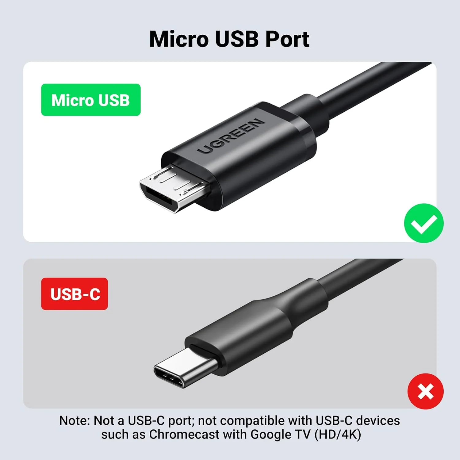 آداپتور اترنت میکرو USB یوگرین، آداپتور اترنت با کابل 1 متری و سیم برق، سازگار با فایر تی وی استیک Basic/2nd/4k/Lite، کروم کست 1/2/3/Ultra/Audio، فایر تی وی 3rd، اتصال آسان، 10/100 مگابیت بر ثانیه آداپتور اترنت میکرو USB یوگرین، آداپتور اترنت با کابل 1 متری و سیم برق، سازگار با فایر تی وی استیک Basic/2nd/4k/Lite، کروم کست 1/2/3/Ultra/Audio، فایر تی وی 3rd، اتصال آسان، 10/100 مگابیت بر ثانیه