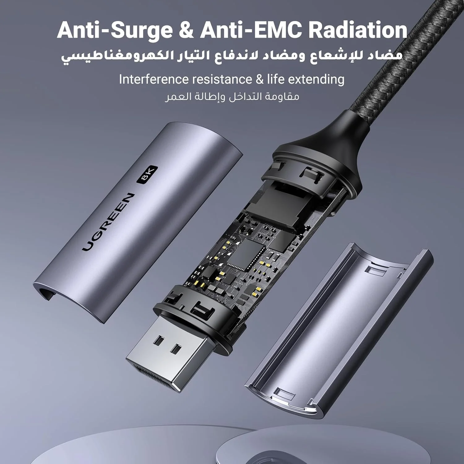 کابل یوگرین USB C به DisplayPort 8K طول 1 متر، کابل Type C Thunderbolt 3/4 به DP با رزولوشن 8K@60HZ، 4K@240HZ/144HZ/120HZ، 2K@360HZ، برای سری iPhone 17/16، Macbook Pro/Air، Galaxy S23/23+، iPad Pro/Air/Mini، Dell XPS کابل یوگرین USB C به DisplayPort 8K طول 1 متر، کابل Type C Thunderbolt 3/4 به DP با رزولوشن 8K@60HZ، 4K@240HZ/144HZ/120HZ، 2K@360HZ، برای سری iPhone 17/16، Macbook Pro/Air، Galaxy S23/23+، iPad Pro/Air/Mini، Dell XPS