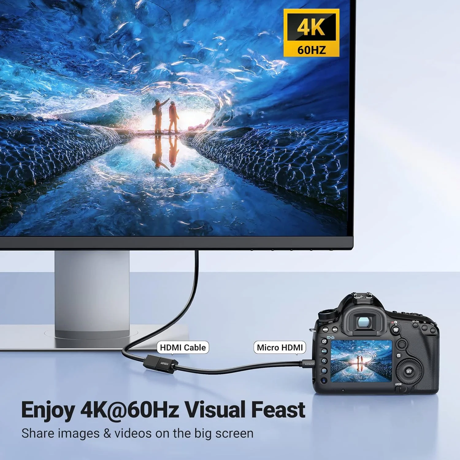 کابل میکرو HDMI به HDMI یوگرین، آداپتور میکرو HDMI نر به مادگی، پشتیبانی از 4K@60Hz، 3D، اترنت، بازگشت صدا، سازگار با GoPro Hero 6، GoPro Hero 5، تلفن های هوشمند، تبلت ها، دوربین ها و غیره، 7 اینچ کابل میکرو HDMI به HDMI یوگرین، آداپتور میکرو HDMI نر به مادگی، پشتیبانی از 4K@60Hz، 3D، اترنت، بازگشت صدا، سازگار با GoPro Hero 6، GoPro Hero 5، تلفن های هوشمند، تبلت ها، دوربین ها و غیره، 7 اینچ