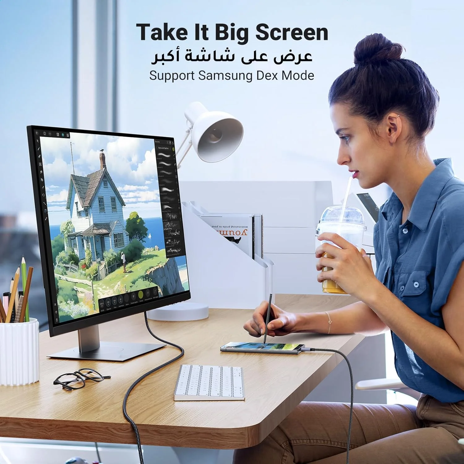 کابل 2 متری USB C به HDMI یوگرین 8K، 8K@60Hz، 4K@240Hz/144Hz، آداپتور HDMI 2.1 Type C، برای سری iPhone 17/16، iPad 10/Pro/Air/Mini، سری Samsung S24/S23، MacBook Pro، Surface Pro7، Huawei P60 Pro کابل 2 متری USB C به HDMI یوگرین 8K، 8K@60Hz، 4K@240Hz/144Hz، آداپتور HDMI 2.1 Type C، برای سری iPhone 17/16، iPad 10/Pro/Air/Mini، سری Samsung S24/S23، MacBook Pro، Surface Pro7، Huawei P60 Pro