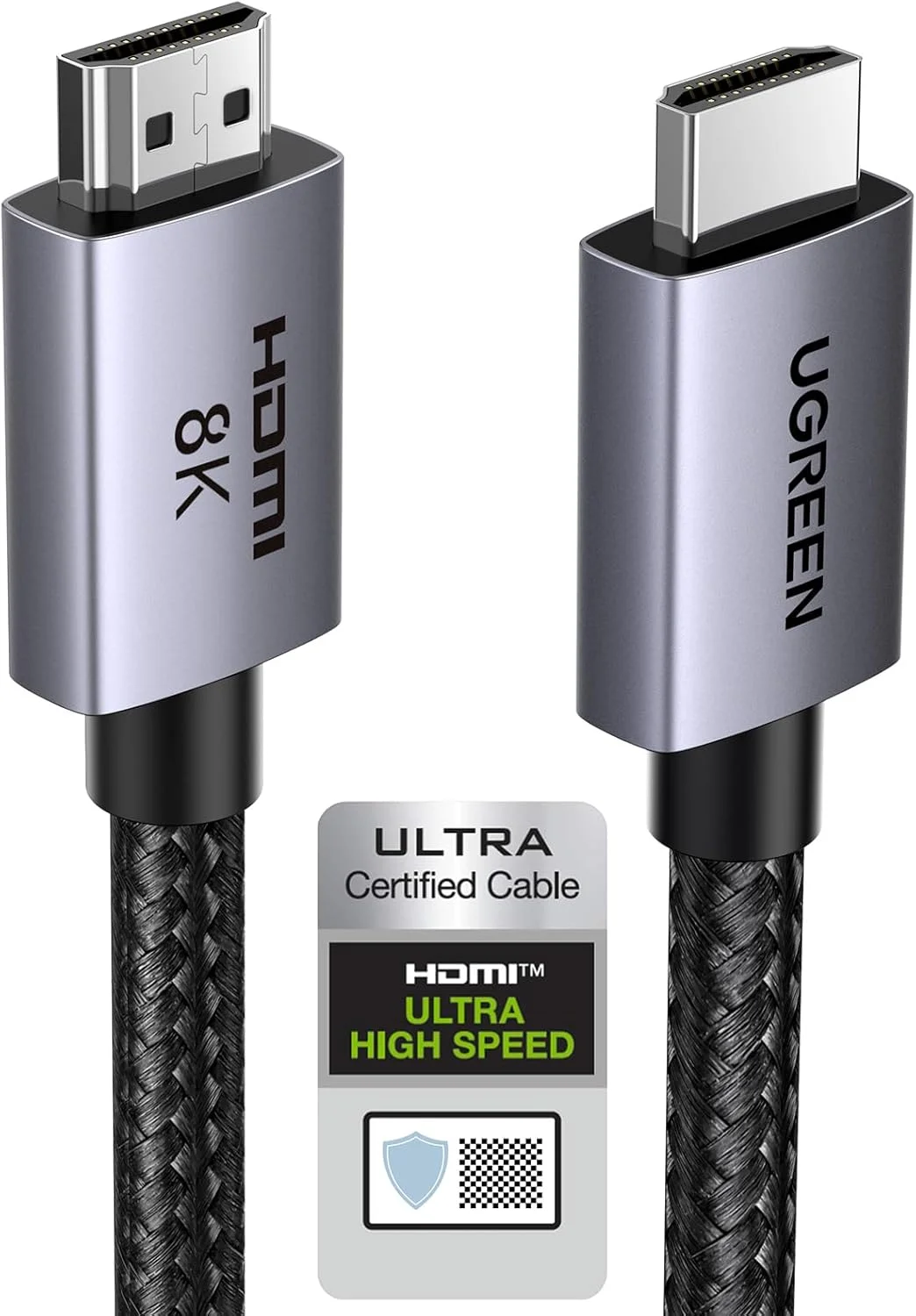 کابل HDMI 2.1 یوگرین 8K به طول 1 متر، کابل HDMI فوق العاده پرسرعت با گواهینامه 48 گیگابیت بر ثانیه، 8K@60HZ، 4K@240HZ/144HZ/120HZ، پشتیبانی از eARC/Dolby/HDR 10+/HDCP 2.2&2.3، سازگار با PS5/Xbox Series X/MacBook Pro/Blu-ray کابل HDMI 2.1 یوگرین 8K به طول 1 متر، کابل HDMI فوق العاده پرسرعت با گواهینامه 48 گیگابیت بر ثانیه، 8K@60HZ، 4K@240HZ/144HZ/120HZ، پشتیبانی از eARC/Dolby/HDR 10+/HDCP 2.2&2.3، سازگار با PS5/Xbox Series X/MacBook Pro/Blu-ray