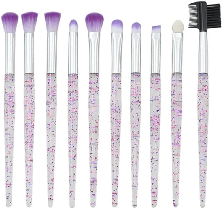 ست برس آرایشی 10 عددی برس چشم، خط چشم، ابرو، سایه چشم، ابزار آرایشی و زیبایی، محصولات آرایشی (رنگ: A)