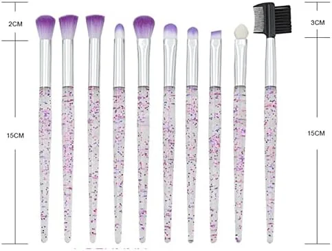 ست برس آرایشی 10 عددی برس چشم، خط چشم، ابرو، سایه چشم، ابزار آرایشی و زیبایی، محصولات آرایشی (رنگ: A)