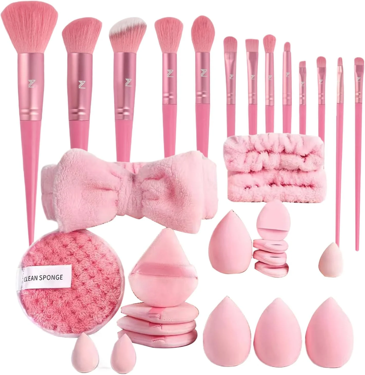 ست برس آرایشی زنانه، برس پودر، رژگونه و سایه چشم - برس های نرم لوازم آرایشی ابزار آرایش برای کرم پودر، کانسیلر و سایه چشم