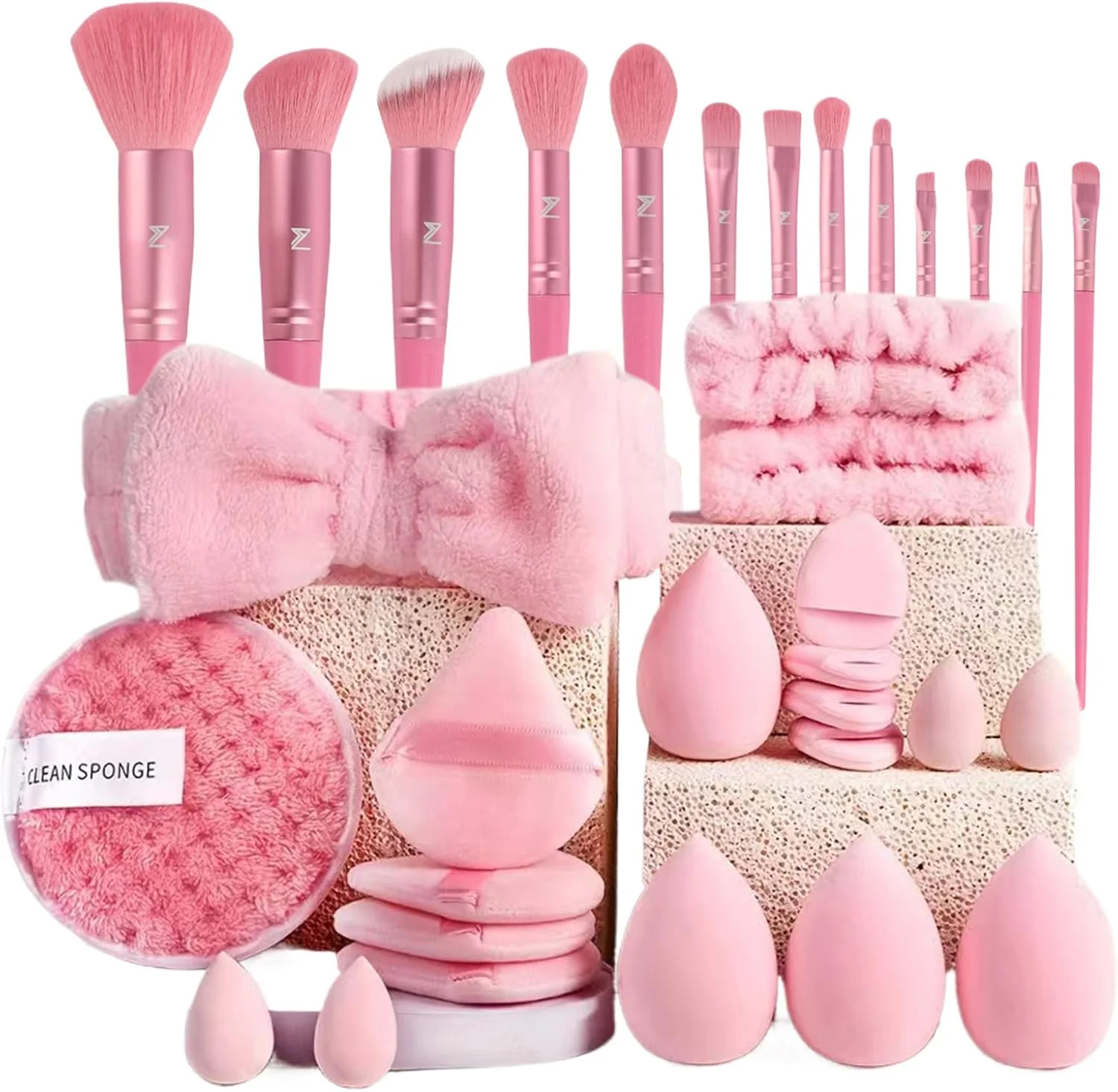 ست برس آرایشی زنانه - ست برس آرایشی سایه چشم و رژگونه مسافرتی، برس های نرم لوازم آرایشی، ابزار آرایشی برای کرم پودر، کانسیلر و سایه چشم