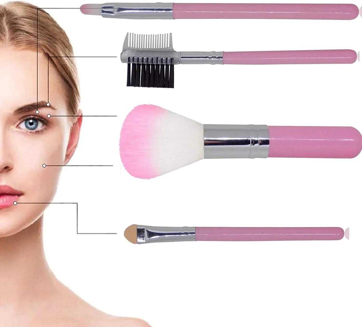 ست برس آرایشی مجیک برای کرم پودر، پودر، سایه چشم تخت، رژگونه، ریمل، خط چشم، لب و برس های ترکیبی سایه چشم برای زنان و دختران (چند رنگ M2) ست برس آرایشی مجیک برای کرم پودر، پودر، سایه چشم تخت، رژگونه، ریمل، خط چشم، لب و برس های ترکیبی سایه چشم برای زنان و دختران (چند رنگ M2)
