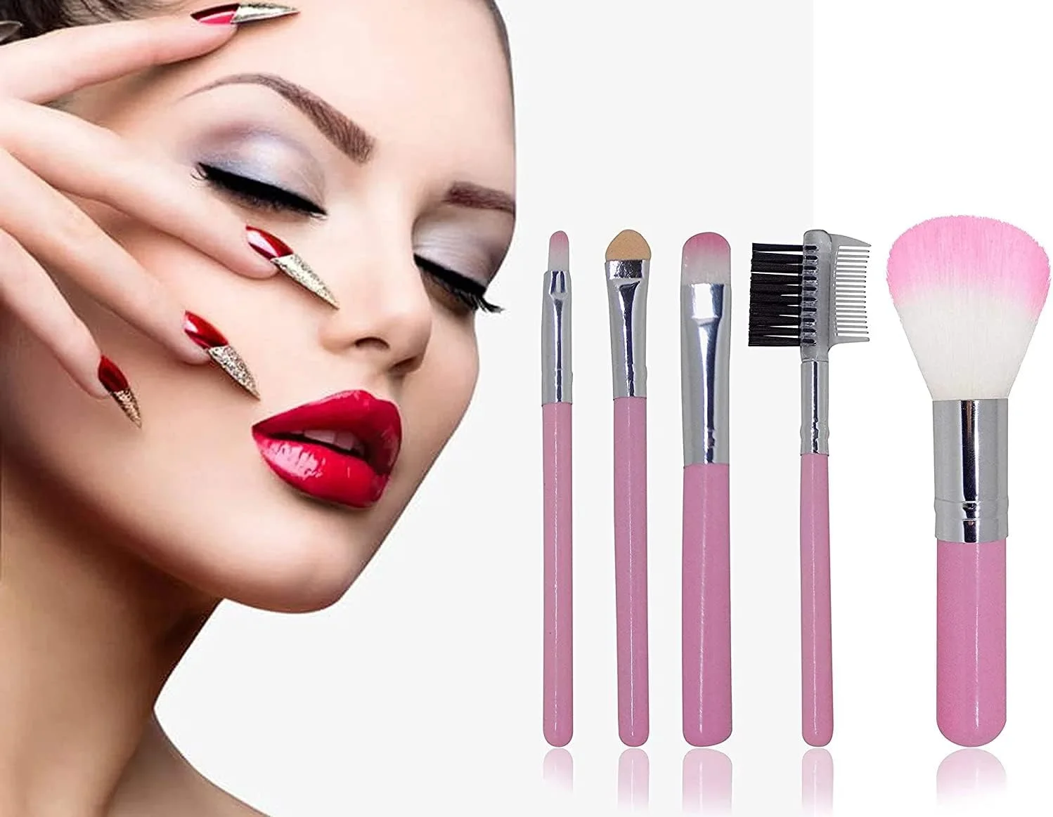 ست برس آرایشی مجیک برای کرم پودر، پودر، سایه چشم تخت، رژگونه، ریمل، خط چشم، لب و برس های ترکیبی سایه چشم برای زنان و دختران (چند رنگ M2) ست برس آرایشی مجیک برای کرم پودر، پودر، سایه چشم تخت، رژگونه، ریمل، خط چشم، لب و برس های ترکیبی سایه چشم برای زنان و دختران (چند رنگ M2)