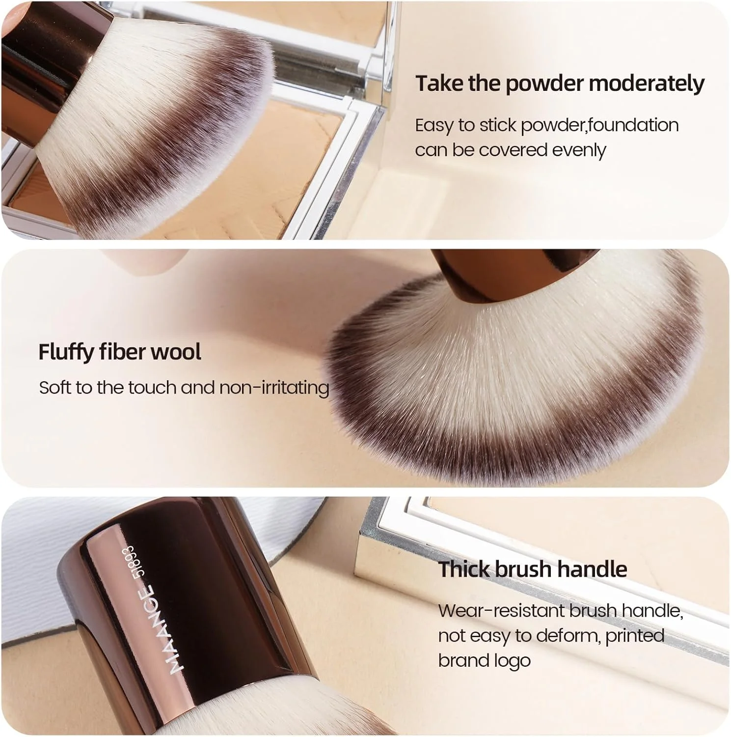 ست براش آرایشی 20 عددی MAANGE، براش کانتور کابوکی دو طرفه برای پودر مایع، کانسیلر، ترکیب رژگونه، ابزار آرایش صورت (قهوه ای)