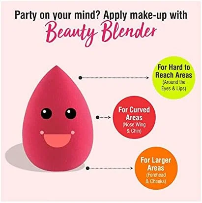 ست برس آرایشی لوکزا ایندیا بیوتی، ۷ تکه، با جعبه طرح هلو کیتی صورتی و پد اسفنجی آرایشی