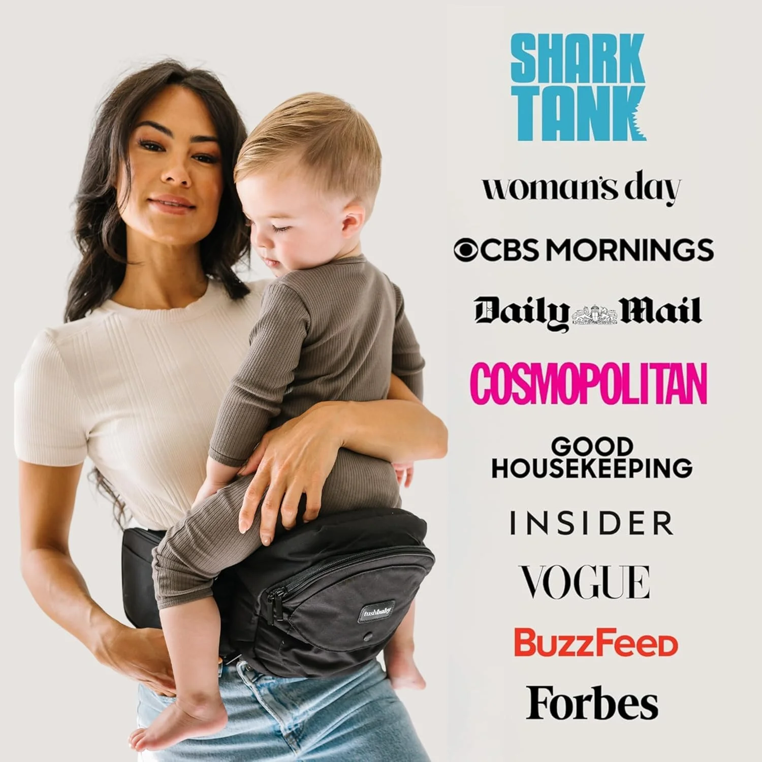 توش بیبی، کمربند حمل نوزاد و کودک نوپا با گواهی ایمنی: صندلی کمری کودک با قابلیت شستشو در ماشین لباسشویی برای پشتیبانی با یک دست به همراه محفظه های متعدد (مناسب دور کمر 58 تا 112 سانتی متر، مناسب برای کودکان 0 تا 3 سال تا وزن 20 کیلوگرم) مشکی