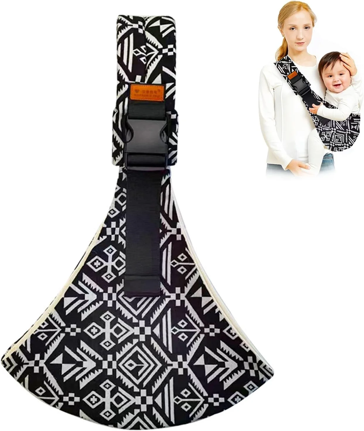 آغوشی کودک یمییگ خاکستری، مناسب برای حمل کودکان 4.5 تا 13.5 کیلوگرم (طرح قایق بادبانی مشکی)