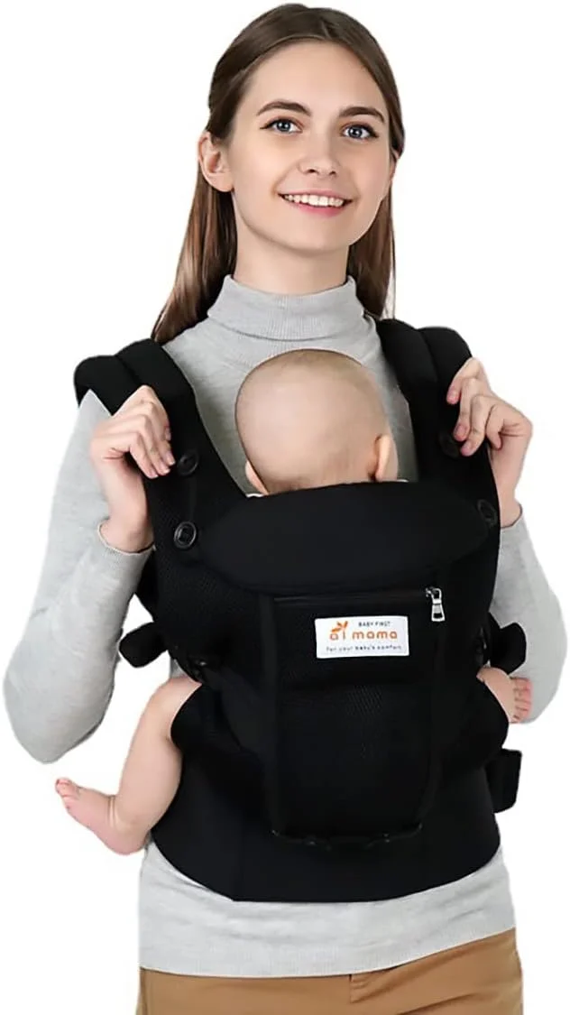 آغوشی توری نسا، مناسب نوزاد تا کودک نوپا، آغوشی شیک برای حمل رو به داخل و رو به بیرون، حمل در جلو و پشت، برای نوزادان و کودکان نوپا با وزن 3 تا 20 کیلوگرم (مشکی)