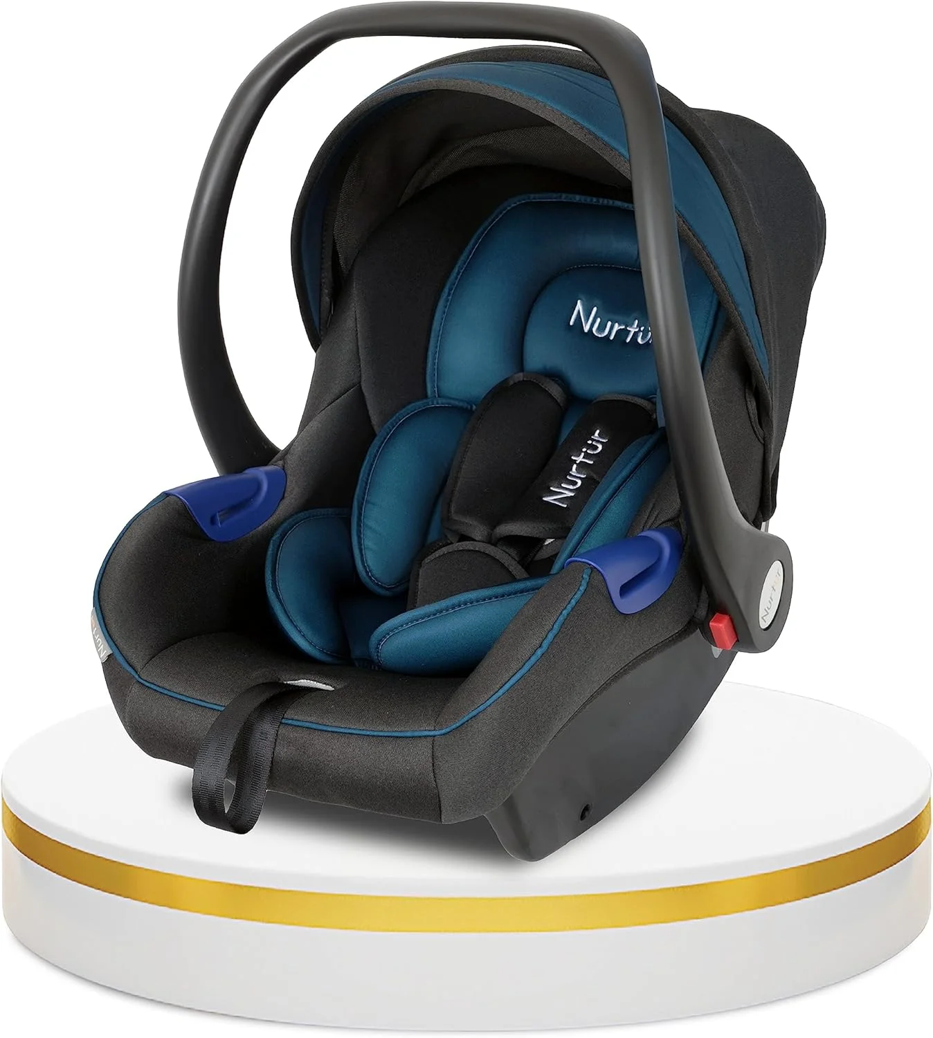 کریر نوزاد Nurtur Nemo - سایبان و دسته قابل تنظیم - محافظت اضافی - کمربند ایمنی 3 نقطه ای - مناسب از 0 ماهگی تا 12 ماهگی، تا 13 کیلوگرم - مشکی/آبی