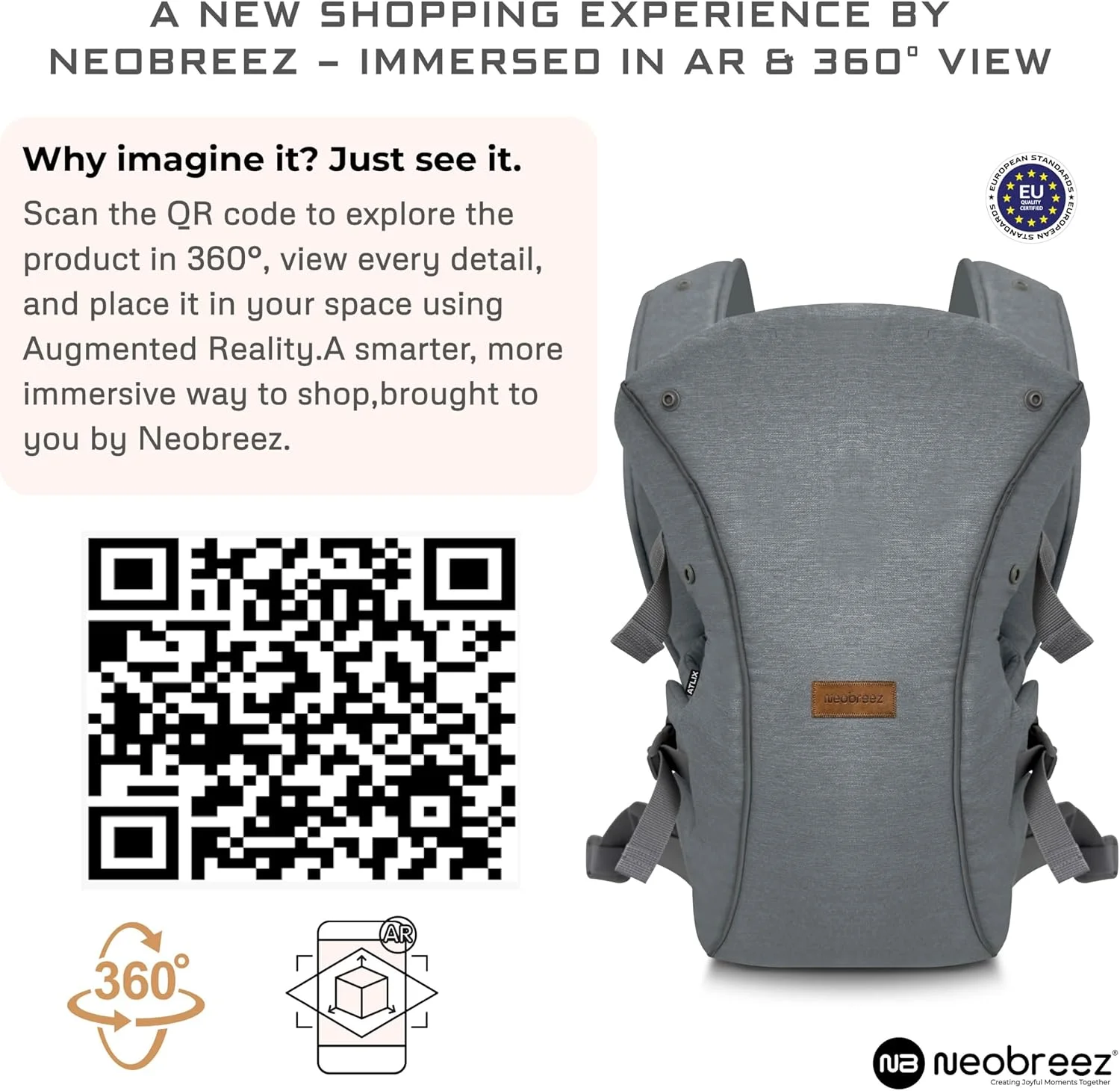 Neobreez ATLIX 3-in-1 Baby Carrier for Newborns To Toddler,Head Support,Extra Soft&Ergonomic,Detachable Privacy Hood&Saliva Cotton Bib,Lightweight Front&Back Backpack Infant Carrier,8-33lbs,3-15kg Neobreez ATLIX 3-in-1 Baby Carrier for Newborns To Toddler,Head Support,Extra Soft&Ergonomic,Detachable Privacy Hood&Saliva Cotton Bib,Lightweight Front&Back Backpack Infant Carrier,8-33lbs,3-15kg