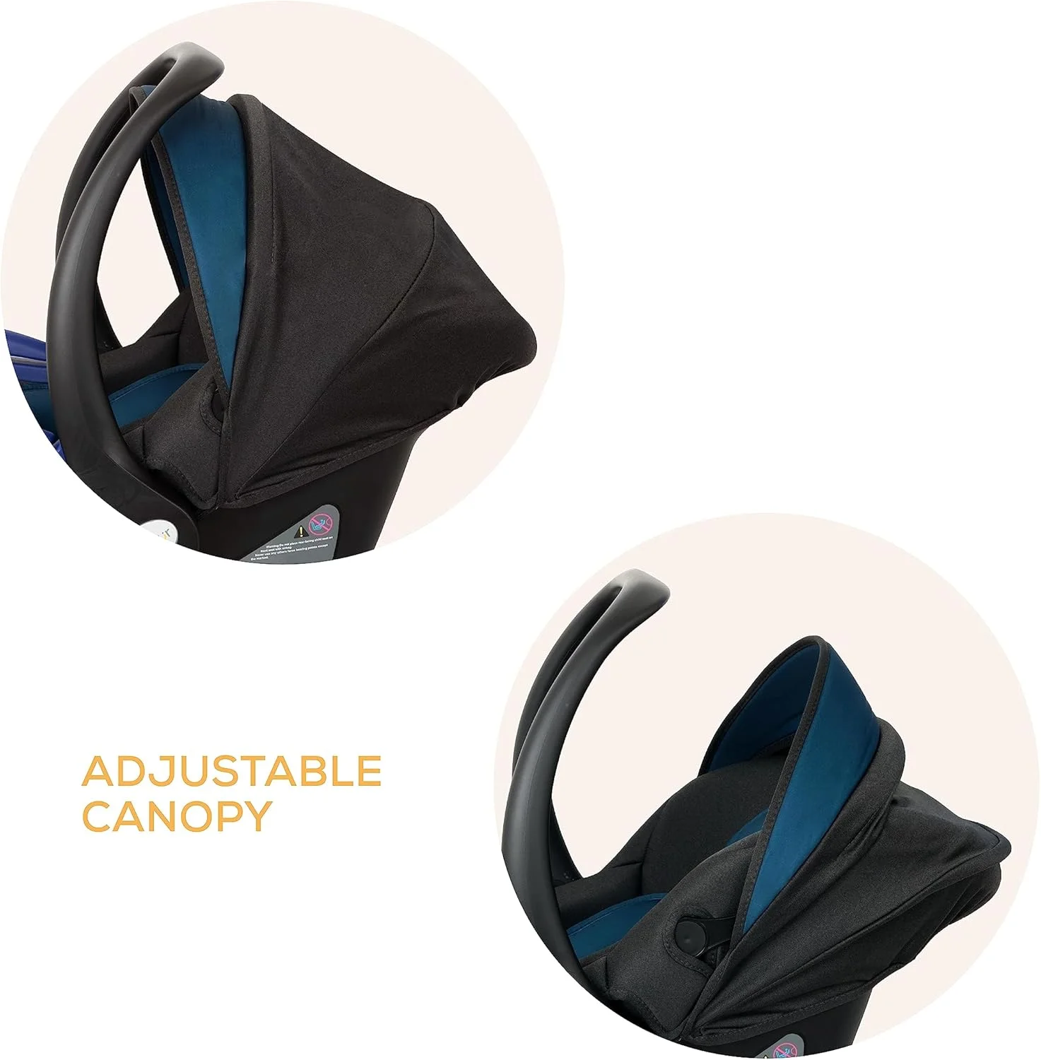 کریر نوزاد Nurtur Nemo - سایبان و دسته قابل تنظیم - محافظت اضافی - کمربند ایمنی 3 نقطه ای - مناسب از 0 ماهگی تا 12 ماهگی، تا 13 کیلوگرم - مشکی/آبی