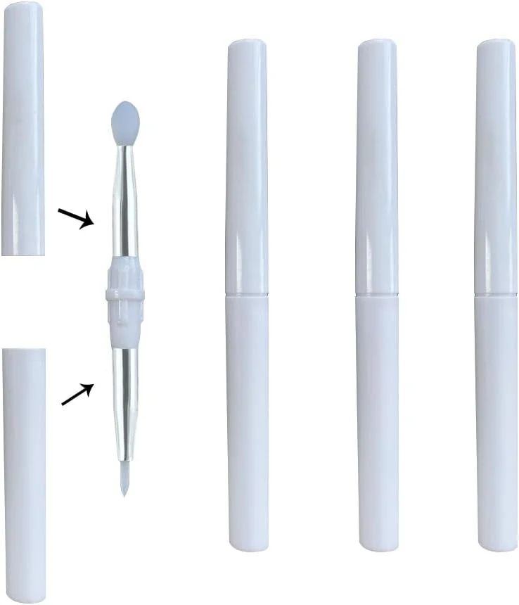 LORMAY 4 Pcs Double Sided Silicone Makeup Brushes for Eyeliner, Eyeshadow, and Lip Mask