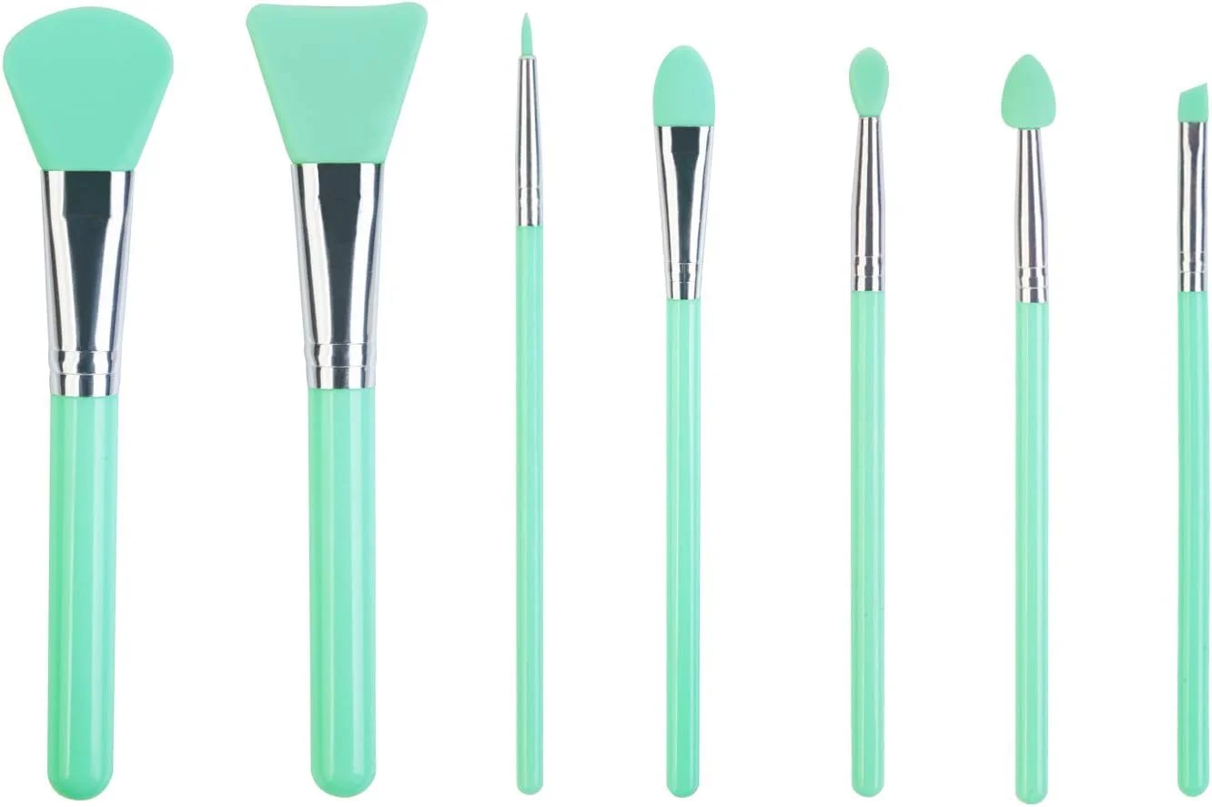 ست برس آرایشی سیلیکونی 7 تکه LORMAY: برس ماسک صورت، خط چشم، ابرو، سایه چشم، برس های آرایشی لب (سبز نعنایی) ست برس آرایشی سیلیکونی 7 تکه LORMAY: برس ماسک صورت، خط چشم، ابرو، سایه چشم، برس های آرایشی لب (سبز نعنایی)