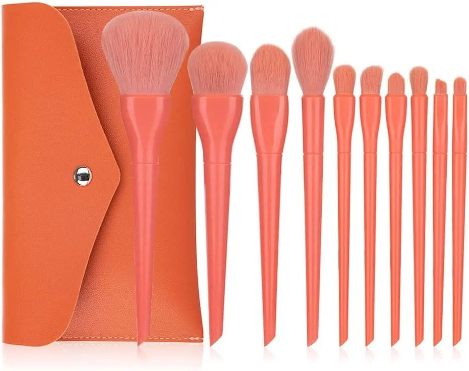 ست کامل برس آرایشی شامل برس کانسیلر، سایه چشم، کرم پودر، ابزار آرایشی، ست 10 عددی برس آرایشی (رنگ: D) ست کامل برس آرایشی شامل برس کانسیلر، سایه چشم، کرم پودر، ابزار آرایشی، ست 10 عددی برس آرایشی (رنگ: D)