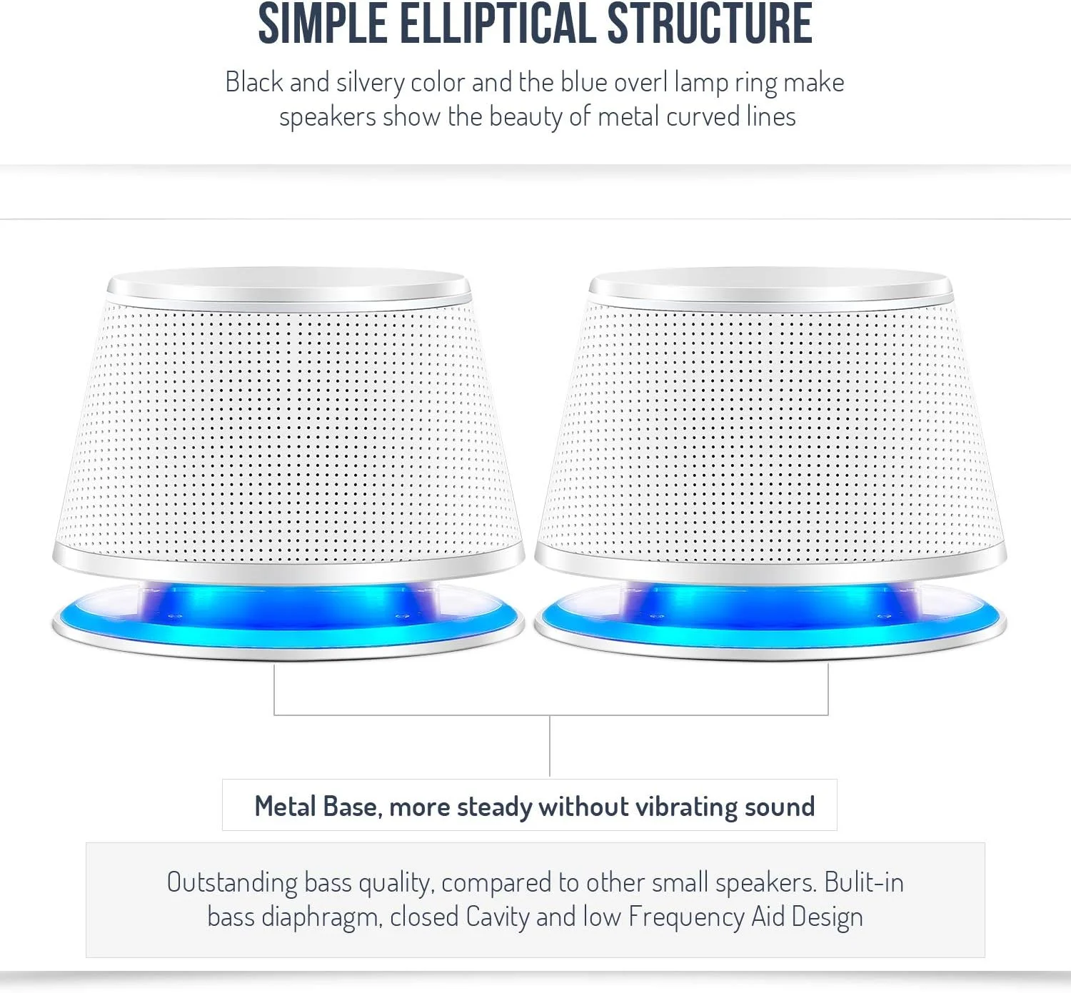 اسپیکر کامپیوتر Sanyun SW102، صدای استریو 2.0 با توان 5 وات در بدنه کوچک، باس عمیق، تغذیه از طریق USB، ورودی 3.5 میلیمتری AUX، اسپیکرهای چندرسانهای، دارای رادیاتورهای باس داخلی در قسمت زیرین، مناسب برای کامپیوتر، لپتاپ و دسکتاپ، رنگ سفید اسپیکر کامپیوتر Sanyun SW102، صدای استریو 2.0 با توان 5 وات در بدنه کوچک، باس عمیق، تغذیه از طریق USB، ورودی 3.5 میلیمتری AUX، اسپیکرهای چندرسانهای، دارای رادیاتورهای باس داخلی در قسمت زیرین، مناسب برای کامپیوتر، لپتاپ و دسکتاپ، رنگ سفید