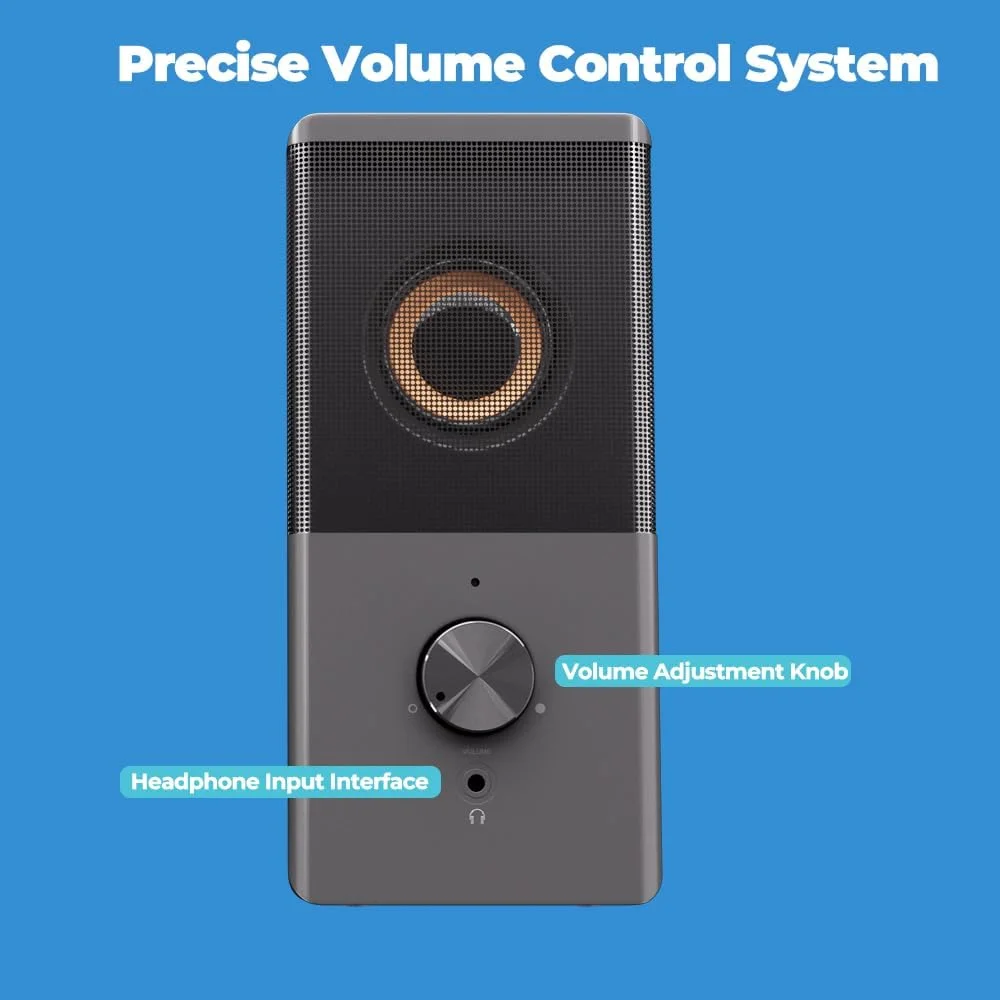 اسپیکر کامپیوتر ROSON، اسپیکر سایز کوچک با جک هدفون، تقویت باس و کنترل صدا، استریو 2.0 USB با توان 3.5 میلیمتری Aux بلندگوهای چندرسانهای برای لپتاپ/رومیزی/تبلت/تلفن اسپیکر کامپیوتر ROSON، اسپیکر سایز کوچک با جک هدفون، تقویت باس و کنترل صدا، استریو 2.0 USB با توان 3.5 میلیمتری Aux بلندگوهای چندرسانهای برای لپتاپ/رومیزی/تبلت/تلفن