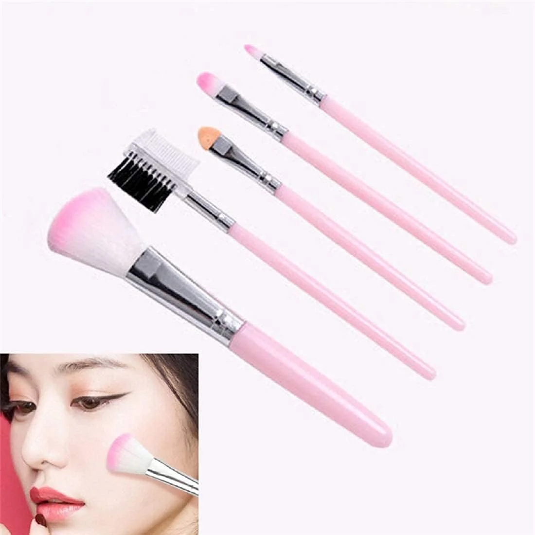 ست برس آرایشی 5 تکه موی نرم صورتی Lipcheek به همراه 1 بیوتی بلندر صورتی - (بسته 6 عددی) ست برس آرایشی 5 تکه موی نرم صورتی Lipcheek به همراه 1 بیوتی بلندر صورتی - (بسته 6 عددی)