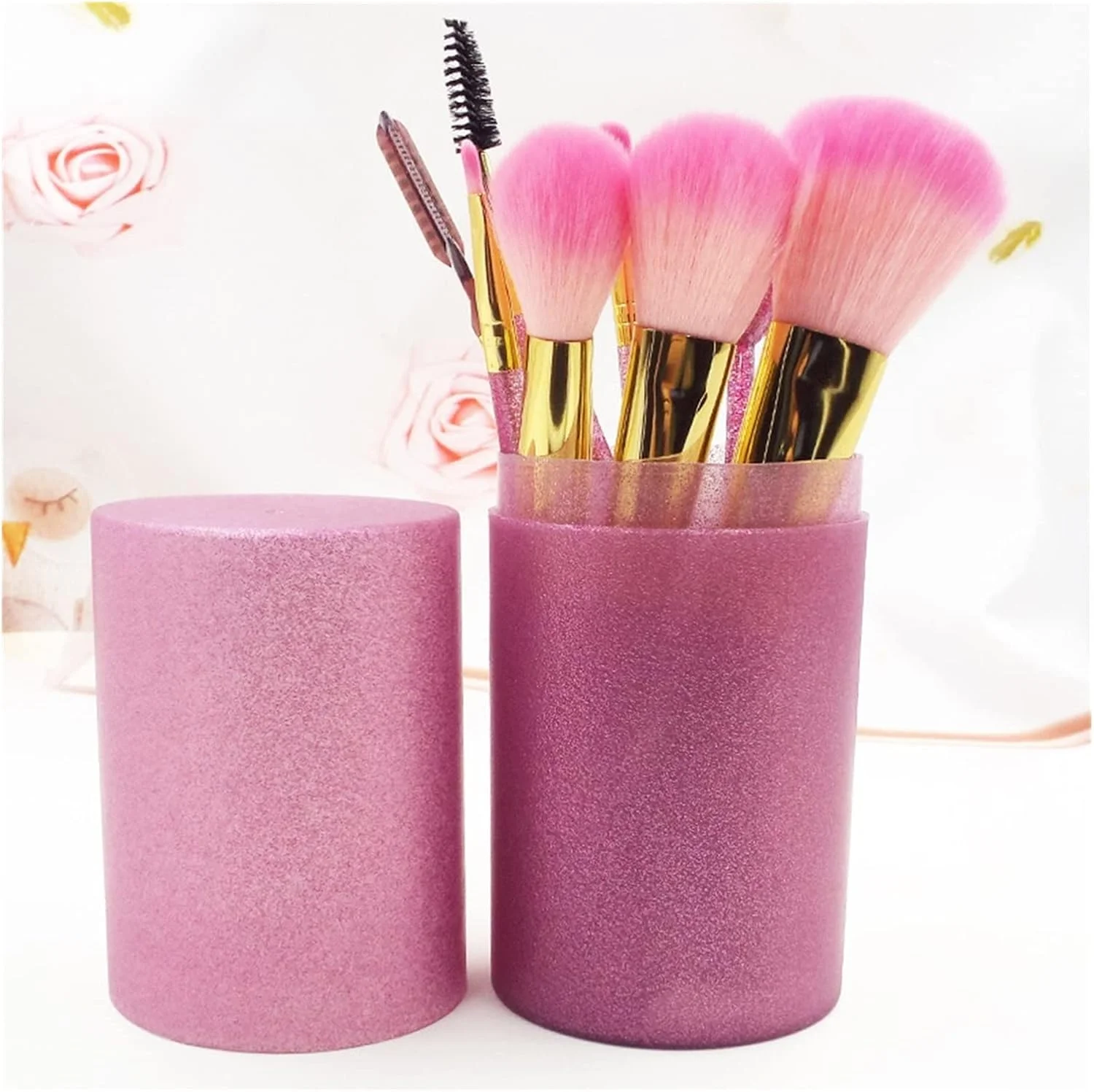 ست براش آرایشی 9 تکه Linjolly، براش های آرایشی اکلیلی و درخشان کریستالی برای کرم پودر، ترکیب، پودر، کانتور، ابزار آرایش صورت و محصولات آرایشی ست براش آرایشی 9 تکه Linjolly، براش های آرایشی اکلیلی و درخشان کریستالی برای کرم پودر، ترکیب، پودر، کانتور، ابزار آرایش صورت و محصولات آرایشی