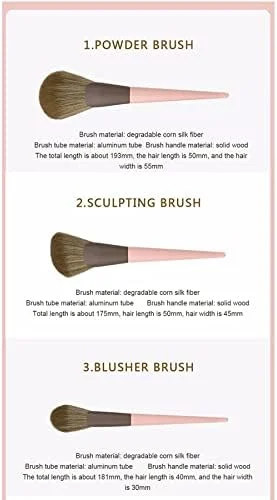 ست برس آرایشی لینجولی، مجموعه برس آرایشی حرفه ای 11 تکه، صورتی، سایه چشم، ترکیب، پودر، کرم پودر، ابرو، صورت، ابزار آرایشی چشم، محصولات آرایشی