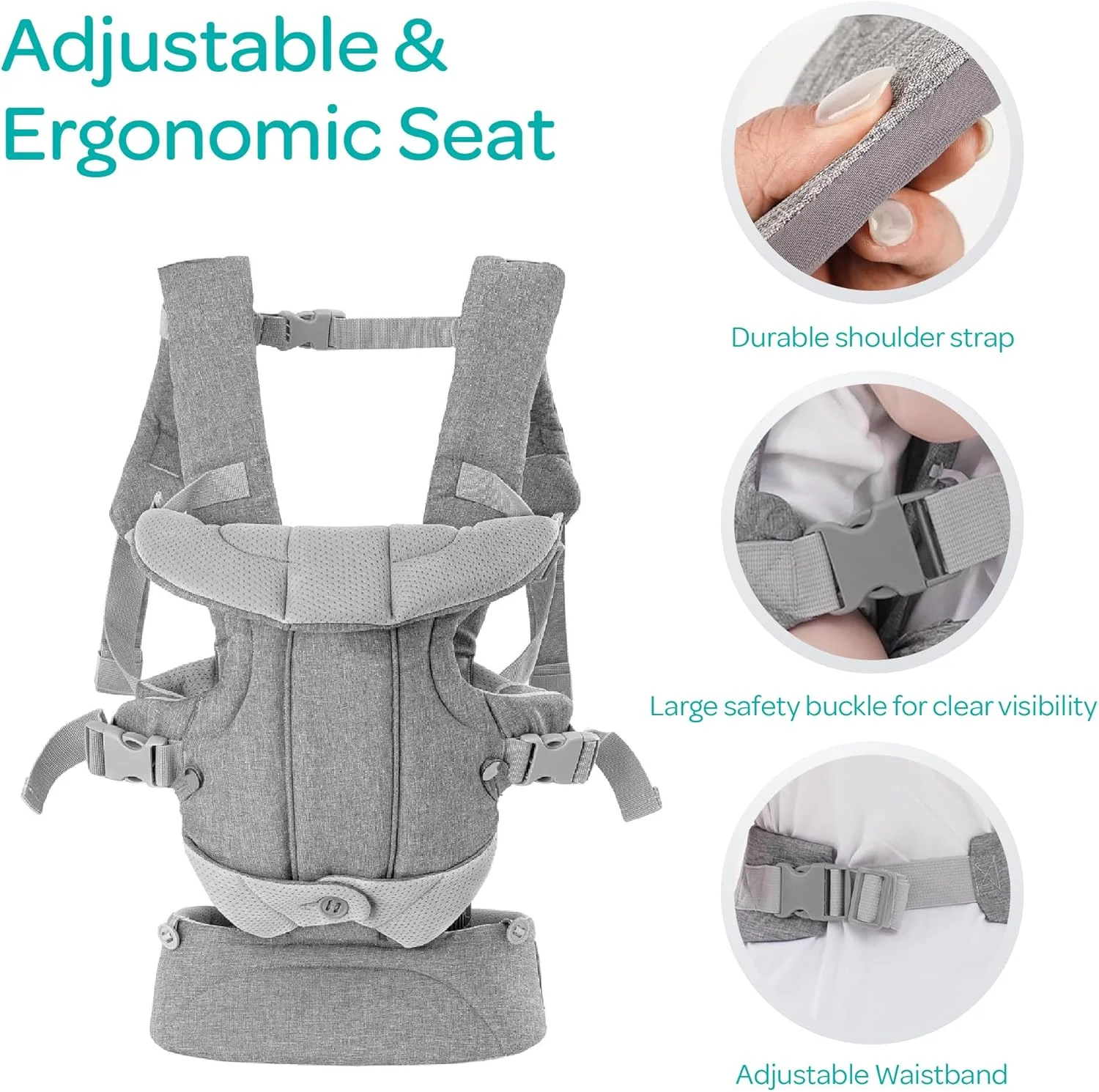 آغوشی نوزاد 4 در 1 دو طرفه Moon Brand KaryGo - سبک وزن، ارگونومیک، طراحی تبدیل پذیر با پشتیبانی سر پد دار و بند های قابل تنظیم - 39x20x51 سانتی متر، برای وزن 3.6-15 کیلوگرم - خاکستری آغوشی نوزاد 4 در 1 دو طرفه Moon Brand KaryGo - سبک وزن، ارگونومیک، طراحی تبدیل پذیر با پشتیبانی سر پد دار و بند های قابل تنظیم - 39x20x51 سانتی متر، برای وزن 3.6-15 کیلوگرم - خاکستری