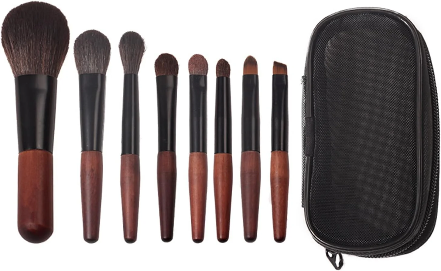 ست برس آرایشی مینی لابیموس 8 عددی، ست کوچک قابل حمل برس های مبتدی پودر سایه چشم ست برس آرایشی مینی لابیموس 8 عددی، ست کوچک قابل حمل برس های مبتدی پودر سایه چشم