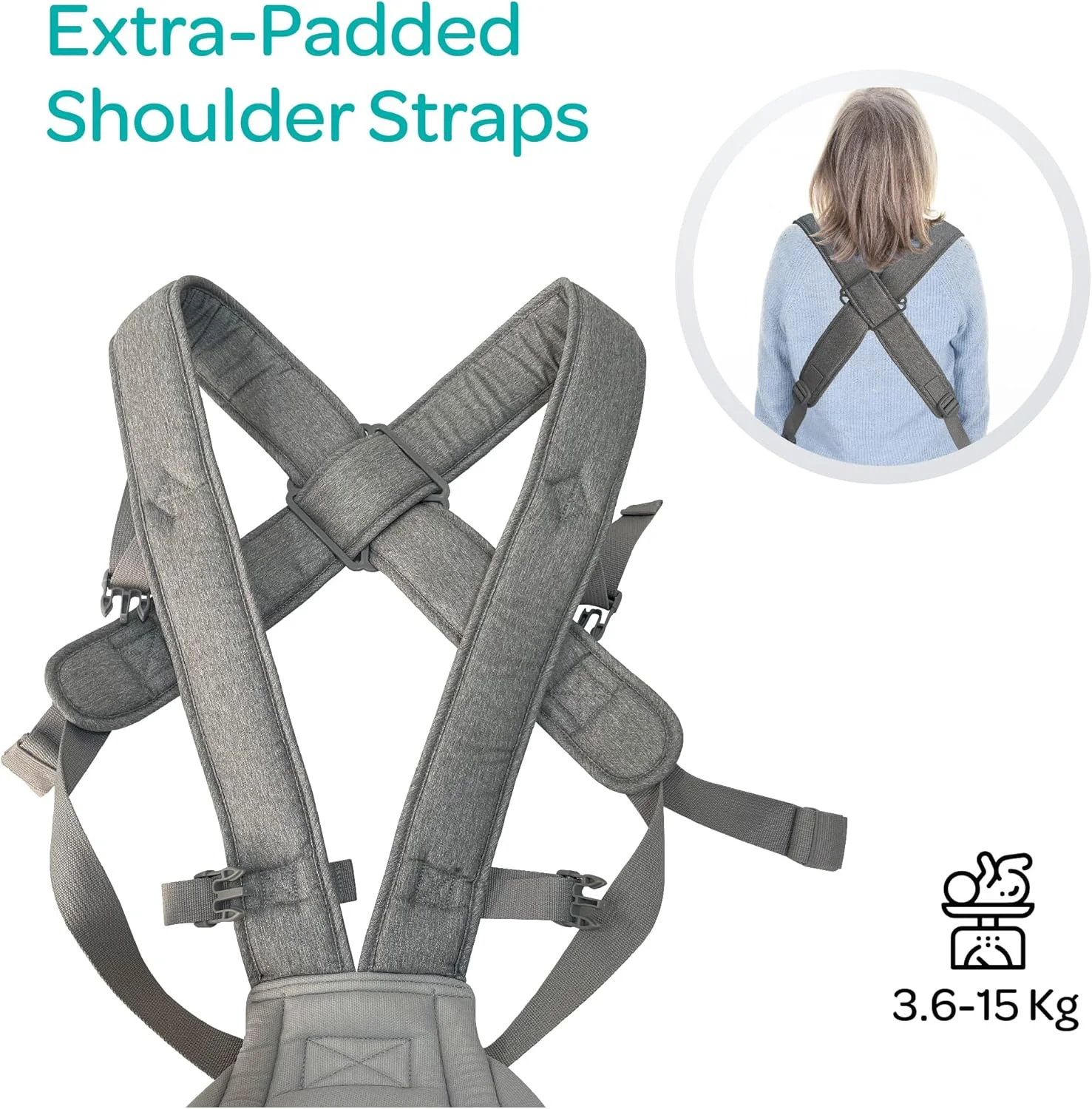 آغوشی دو طرفه کودک مون برند KaryGo - سبک، ارگونومیک، طراحی قابل تبدیل با پشتیبانی سر پد دار و بند های قابل تنظیم - مناسب برای وزن 3.6 تا 15 کیلوگرم - خاکستری آغوشی دو طرفه کودک مون برند KaryGo - سبک، ارگونومیک، طراحی قابل تبدیل با پشتیبانی سر پد دار و بند های قابل تنظیم - مناسب برای وزن 3.6 تا 15 کیلوگرم - خاکستری