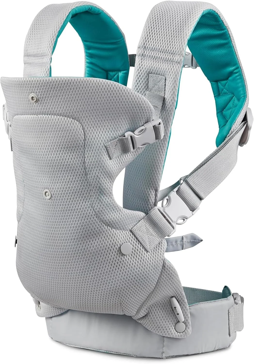 آغوشی نوزاد 4 در 1 LUB - آغوشی ارگونومیک و قابل تبدیل جلو و پشت برای نوزادان و کودکان نوپا، رو به داخل و رو به بیرون - مشکی و خاکستری - 3.6 تا 14.5 کیلوگرم (خاکستری)