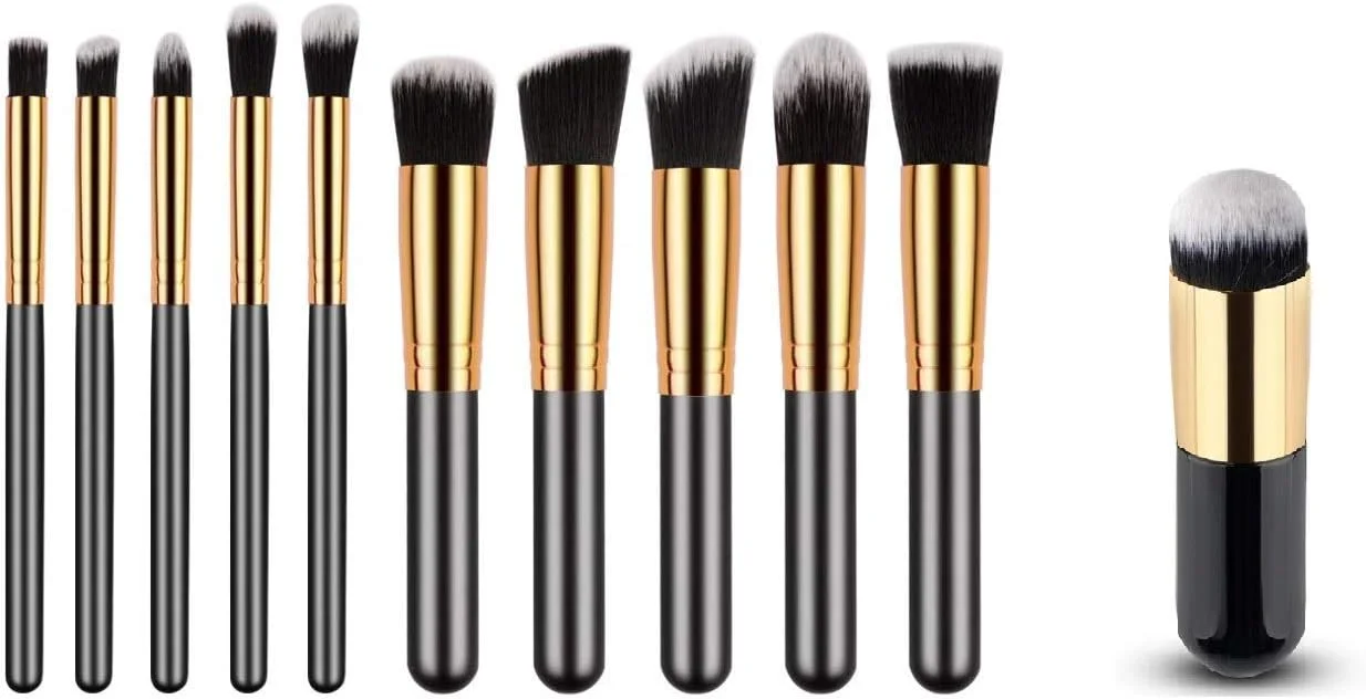 ست برس آرایشی خِنی، ابزار حرفه ای شامل برس های کرم پودر، خط چشم و سایه چشم (مشکی) به همراه برس کرم پودر مشکی ست برس آرایشی خِنی، ابزار حرفه ای شامل برس های کرم پودر، خط چشم و سایه چشم (مشکی) به همراه برس کرم پودر مشکی