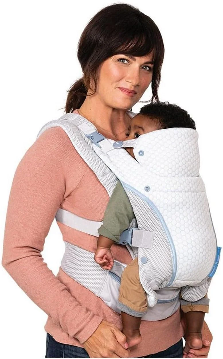 آغوشی نوزاد 4 در 1 اینفانتینو Staycool، طراحی ارگونومیک برای نوزادان و کودکان نوپا، 3.6-18 کیلوگرم با جیب نگهداری، خاکستری